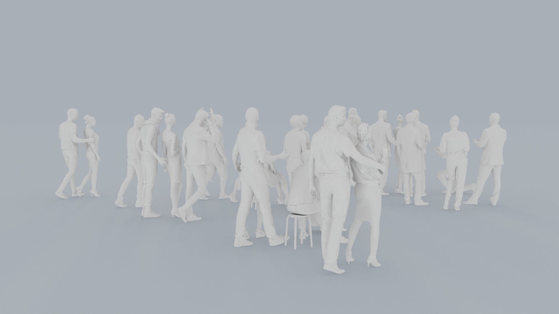 09 LP THIRTIES ELEGANT CAFE CASUAL CROWDS MAN SITTING WOMAN 3D print model_10