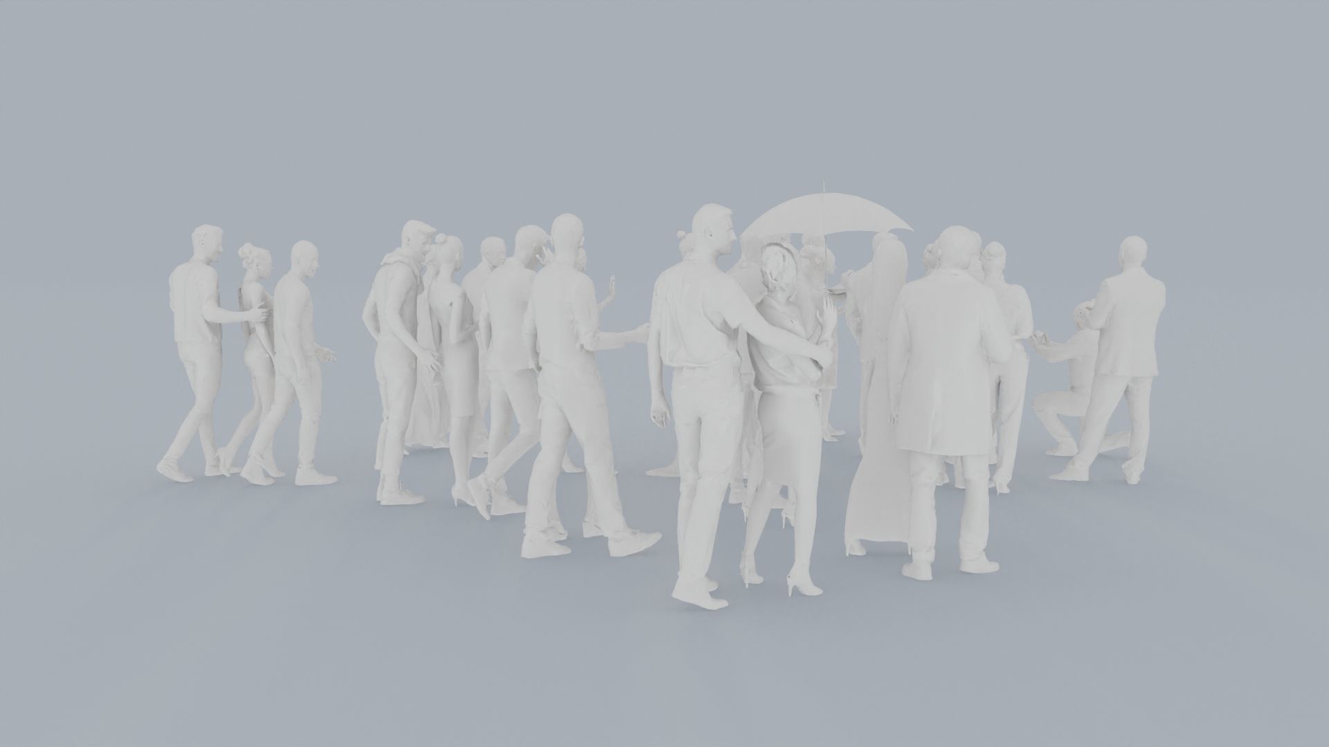 08 LP THIRTIES ELEGANT CASUAL CROWDS MAN SITTING WOMAN 3D print model_11