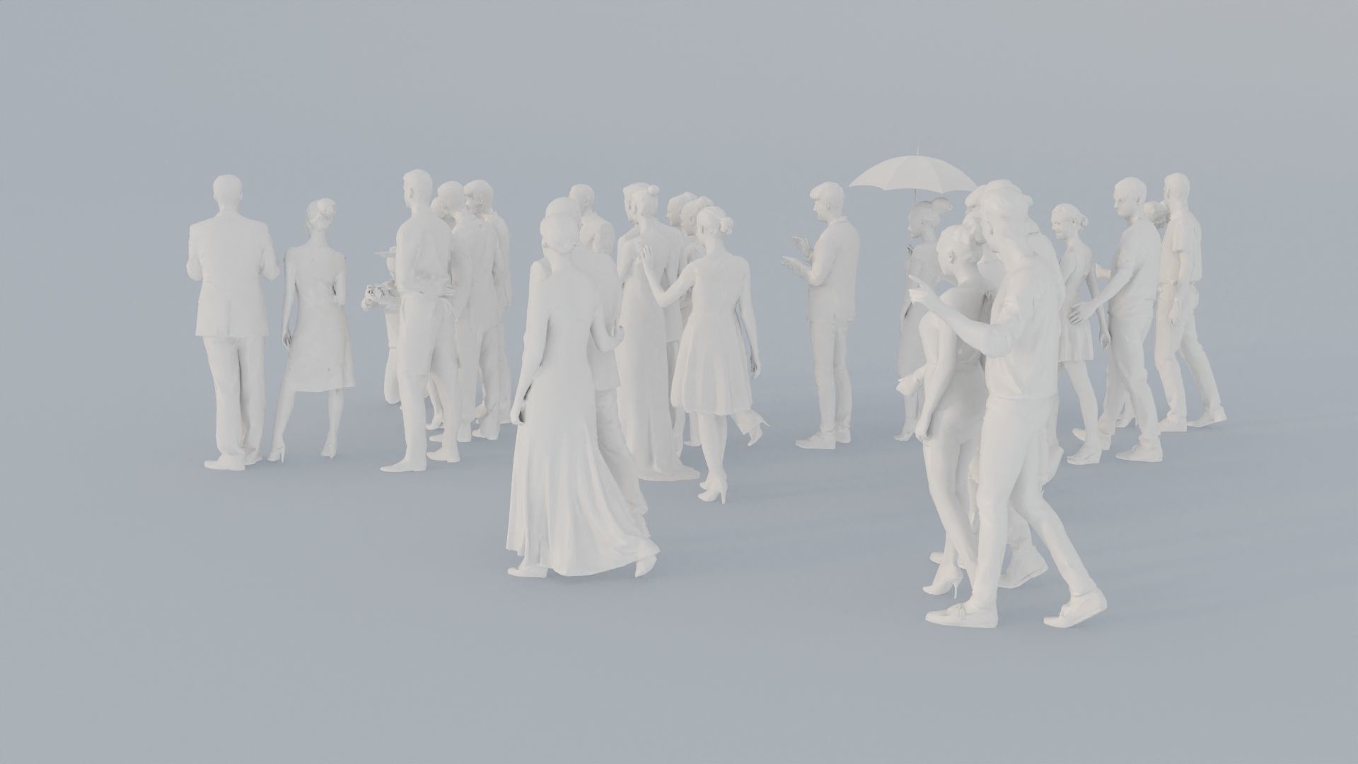 08 LP THIRTIES ELEGANT CASUAL CROWDS MAN SITTING WOMAN 3D print model_6