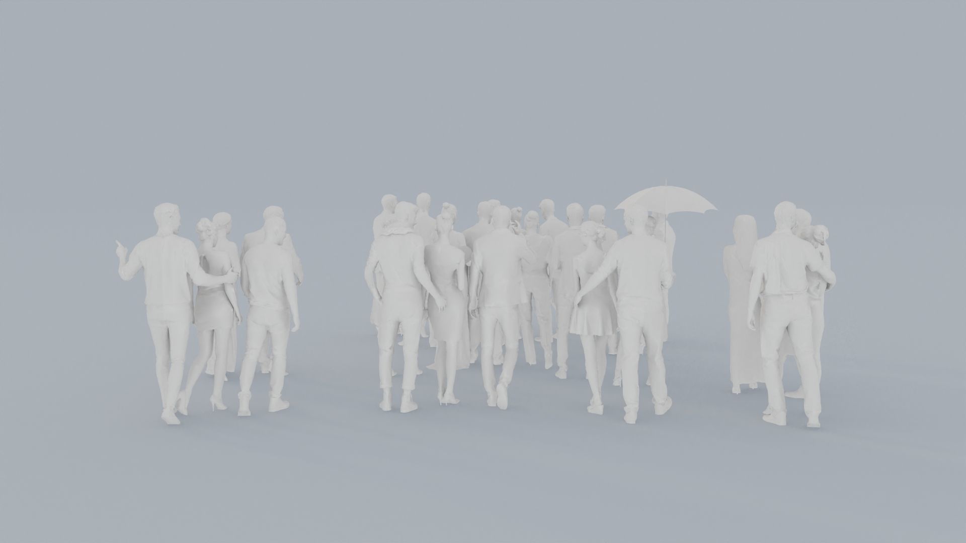 08 LP THIRTIES ELEGANT CASUAL CROWDS MAN SITTING WOMAN 3D print model_9