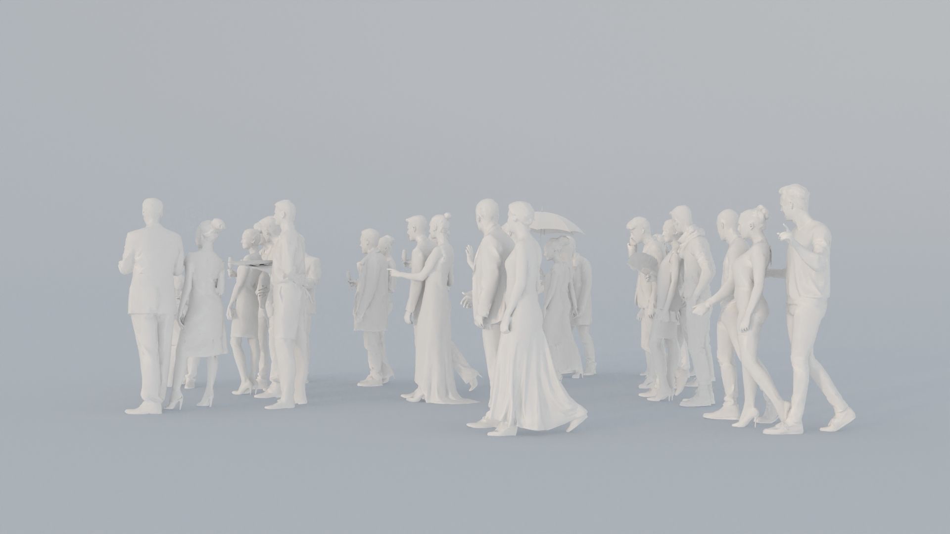 08 LP THIRTIES ELEGANT CASUAL CROWDS MAN SITTING WOMAN 3D print model_5