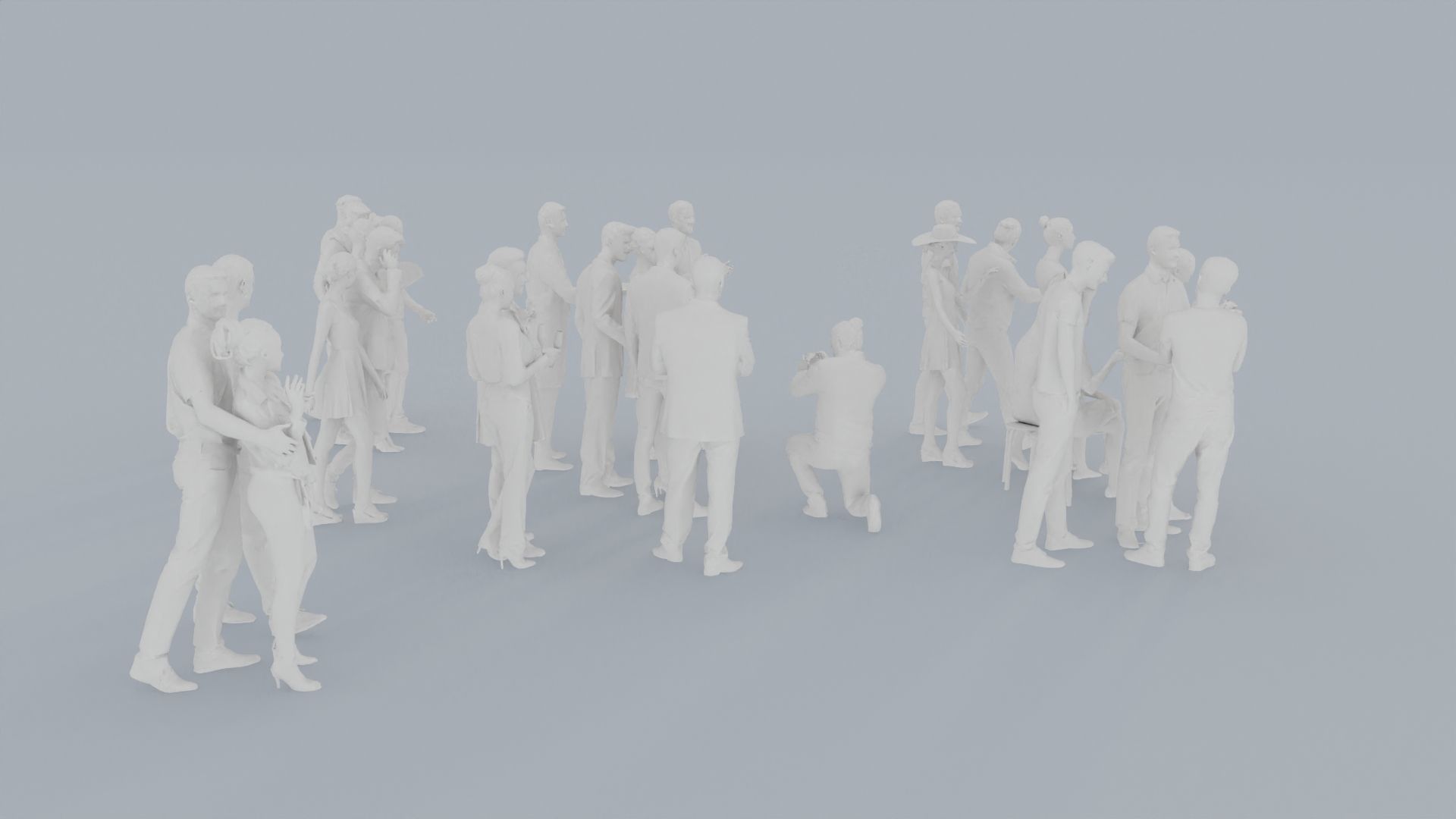 07 LP THIRTIES ELEGANT CASUAL CROWDS MAN SITTING WOMAN 3D print model_11