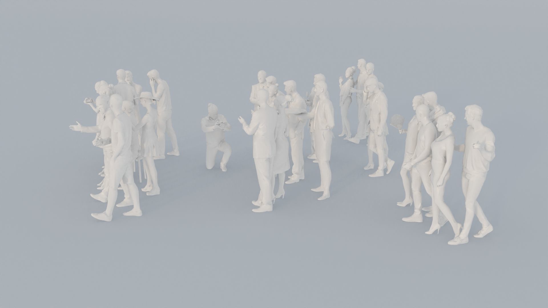 07 LP THIRTIES ELEGANT CASUAL CROWDS MAN SITTING WOMAN 3D print model_6