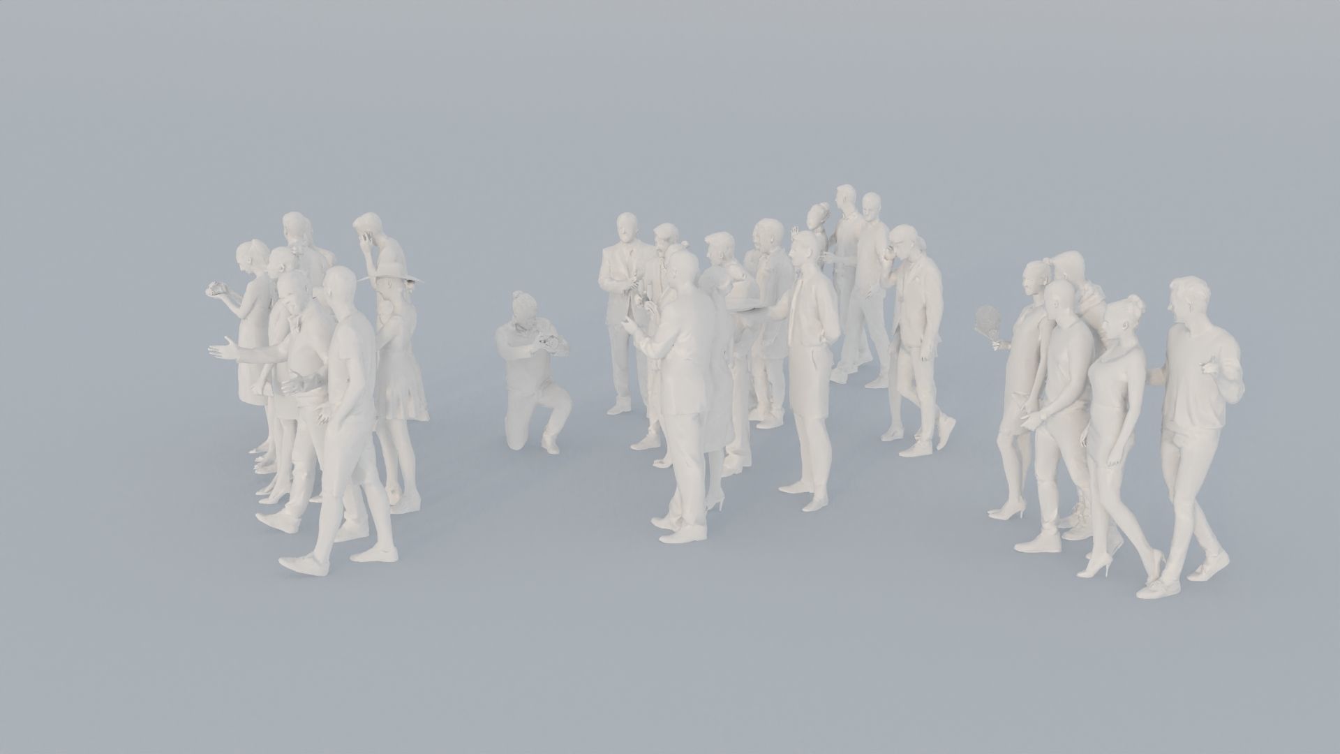 07 LP THIRTIES ELEGANT CASUAL CROWDS MAN SITTING WOMAN 3D print model_5