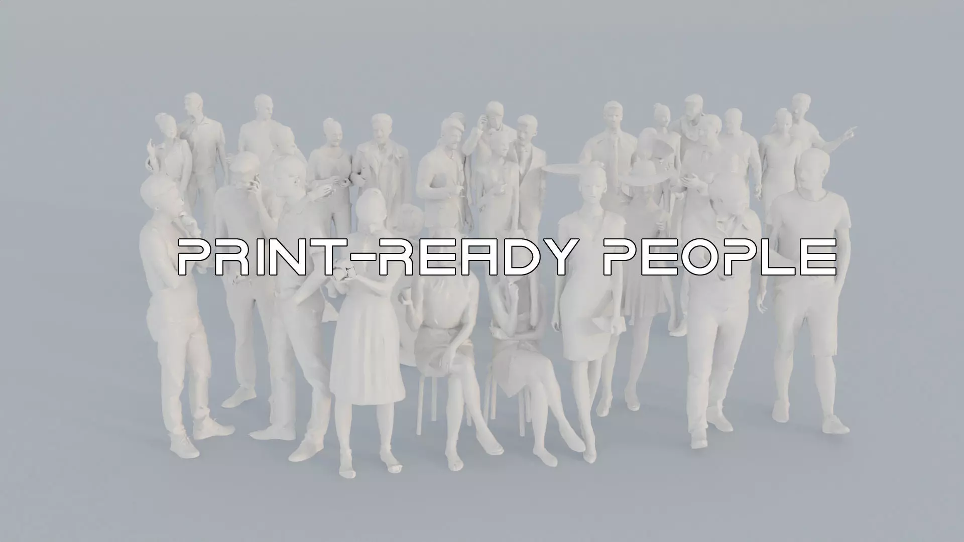 07 LP THIRTIES ELEGANT CASUAL CROWDS MAN SITTING WOMAN 3D print model_0