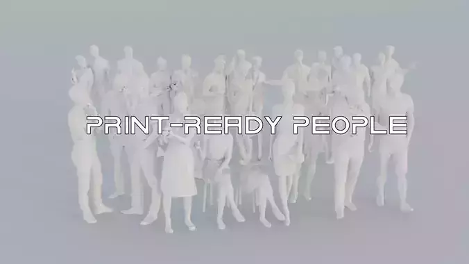 07 LP THIRTIES ELEGANT CASUAL CROWDS MAN SITTING WOMAN 3D print model