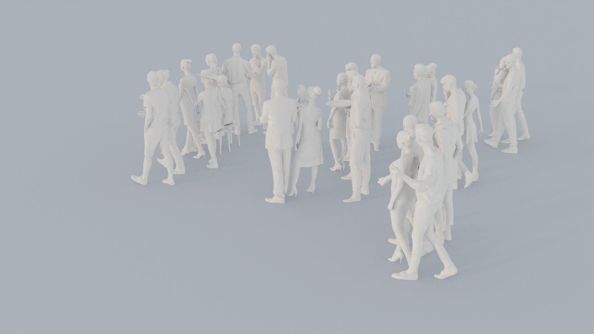 07 LP THIRTIES ELEGANT CASUAL CROWDS MAN SITTING WOMAN 3D print model_7