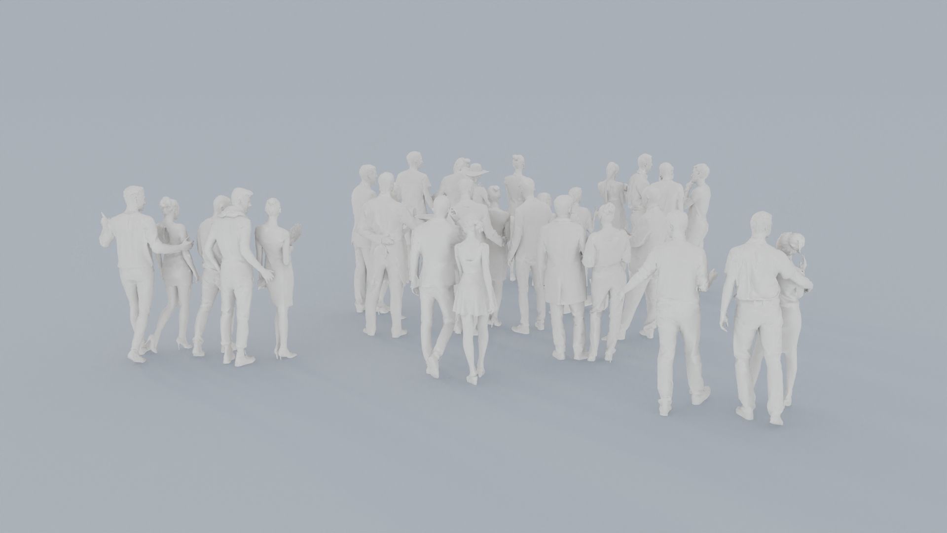 07 LP THIRTIES ELEGANT CASUAL CROWDS MAN SITTING WOMAN 3D print model_9