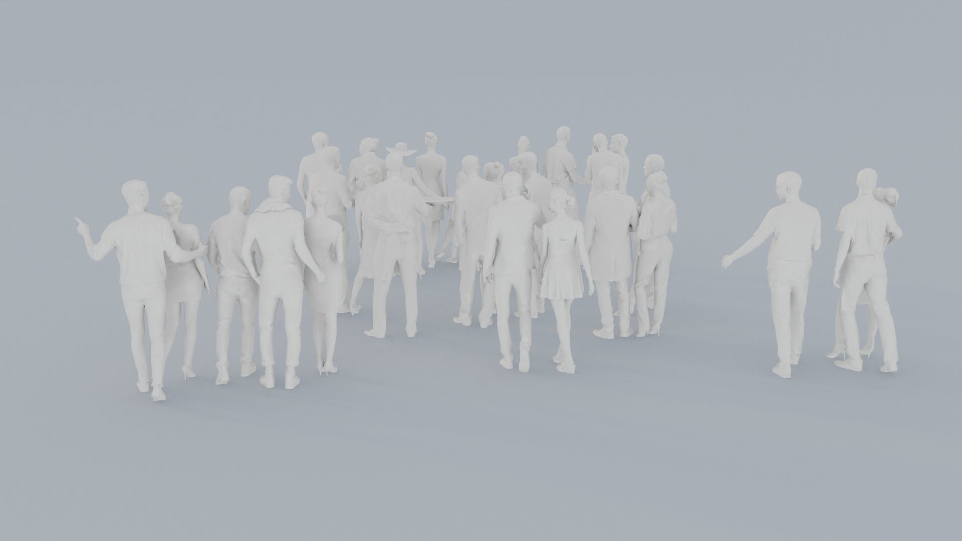 07 LP THIRTIES ELEGANT CASUAL CROWDS MAN SITTING WOMAN 3D print model_8