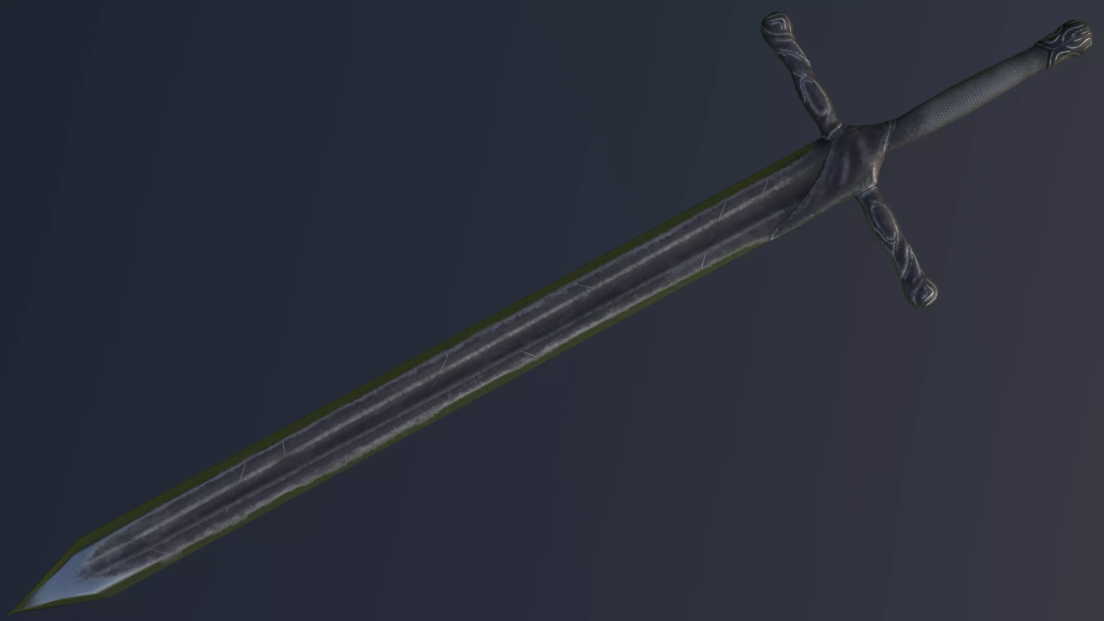 Sword 02 Low-poly 3D model_0