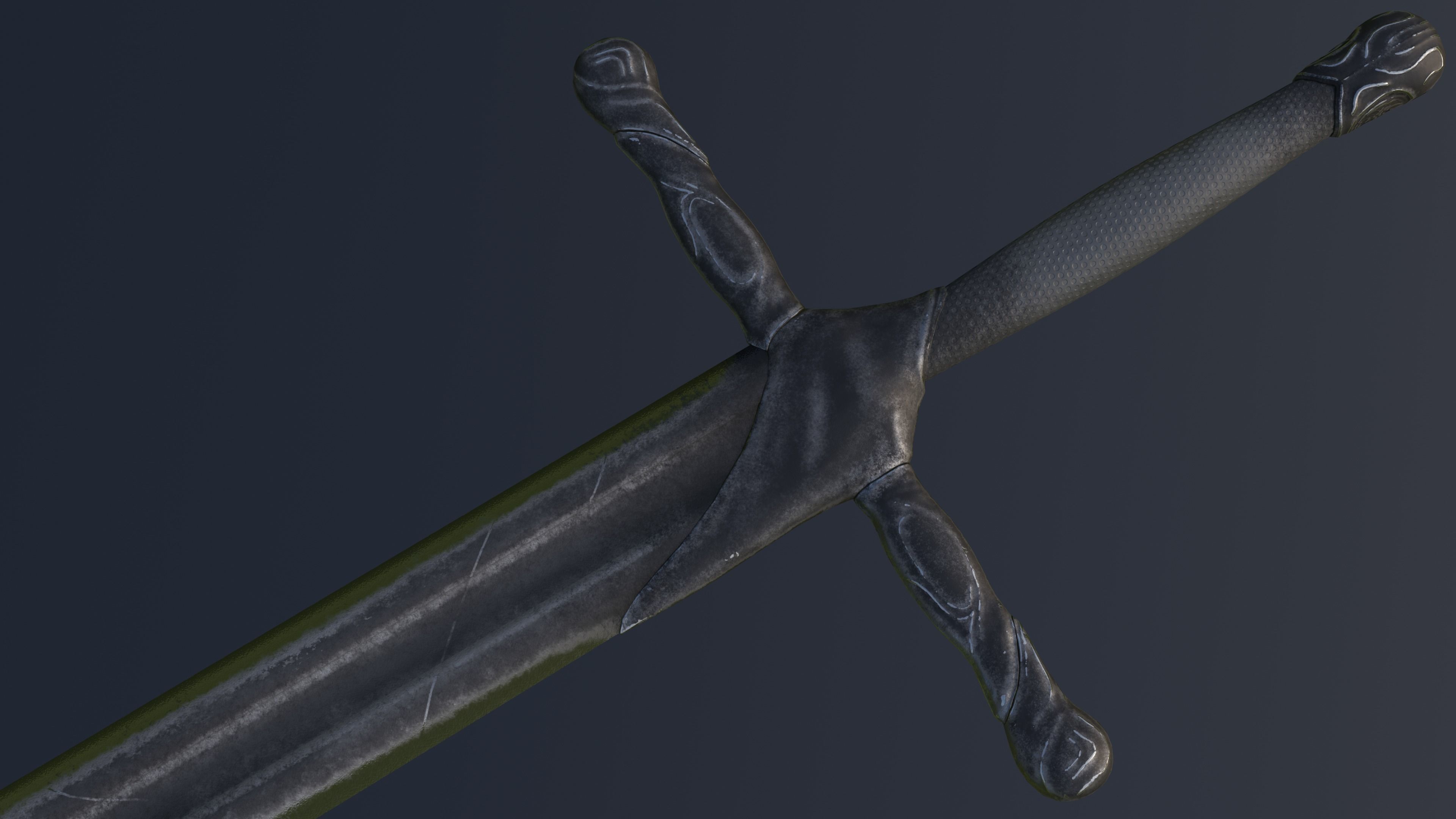 Sword 02 Low-poly 3D model_1