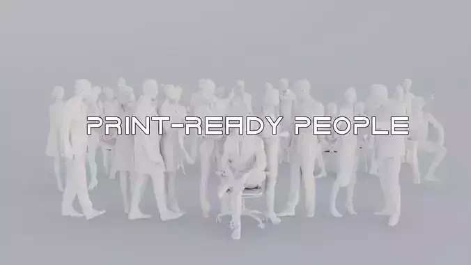 05 LP THIRTIES BUSINESS CAFE CASUAL CROWDS MAN SITTING WOMAN 3D print model