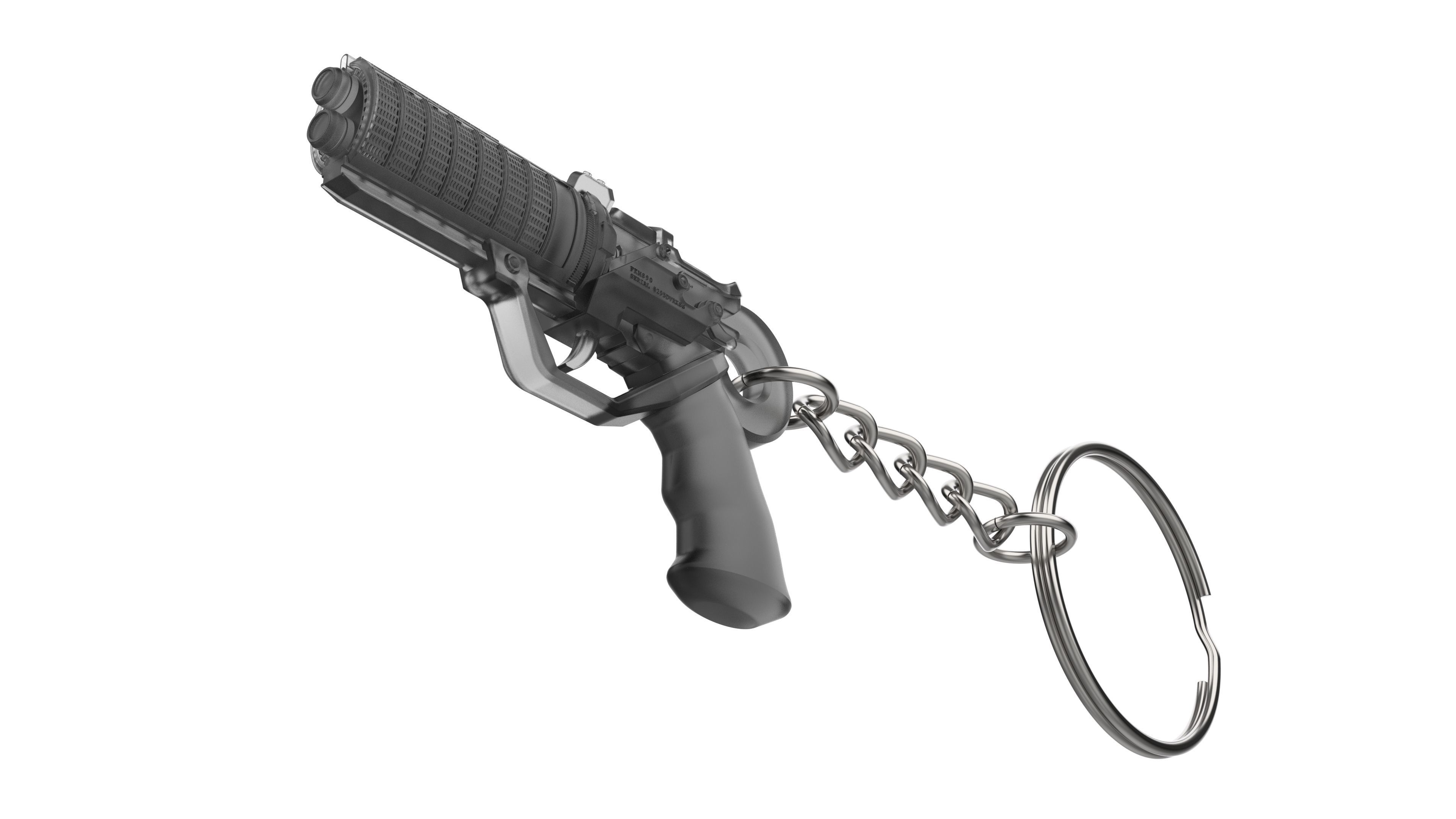 Keychain - Agent K Blaster - Blade Runner - Printable - STL 3D print model_4