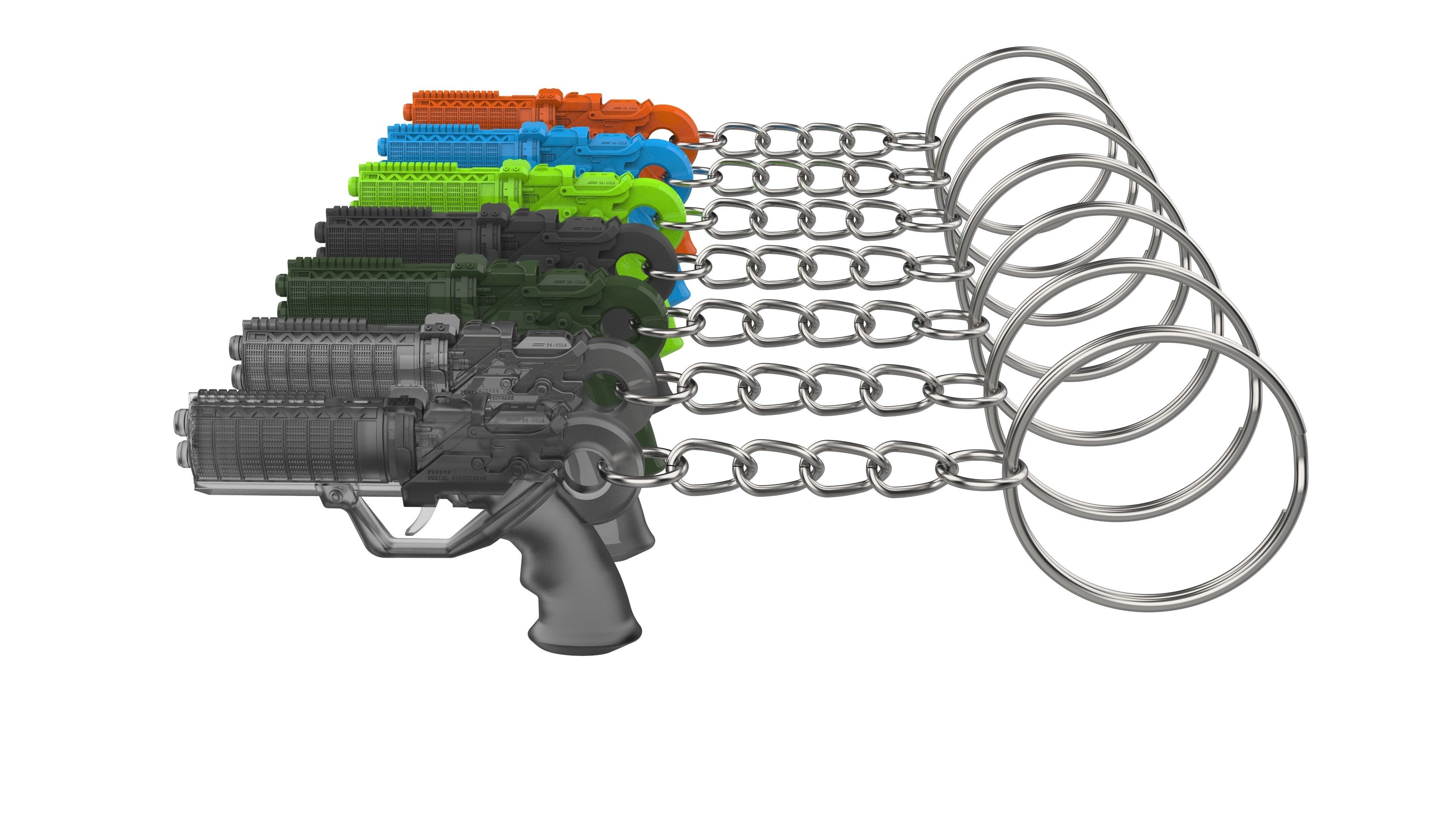 Keychain - Agent K Blaster - Blade Runner - Printable - STL 3D print model_17