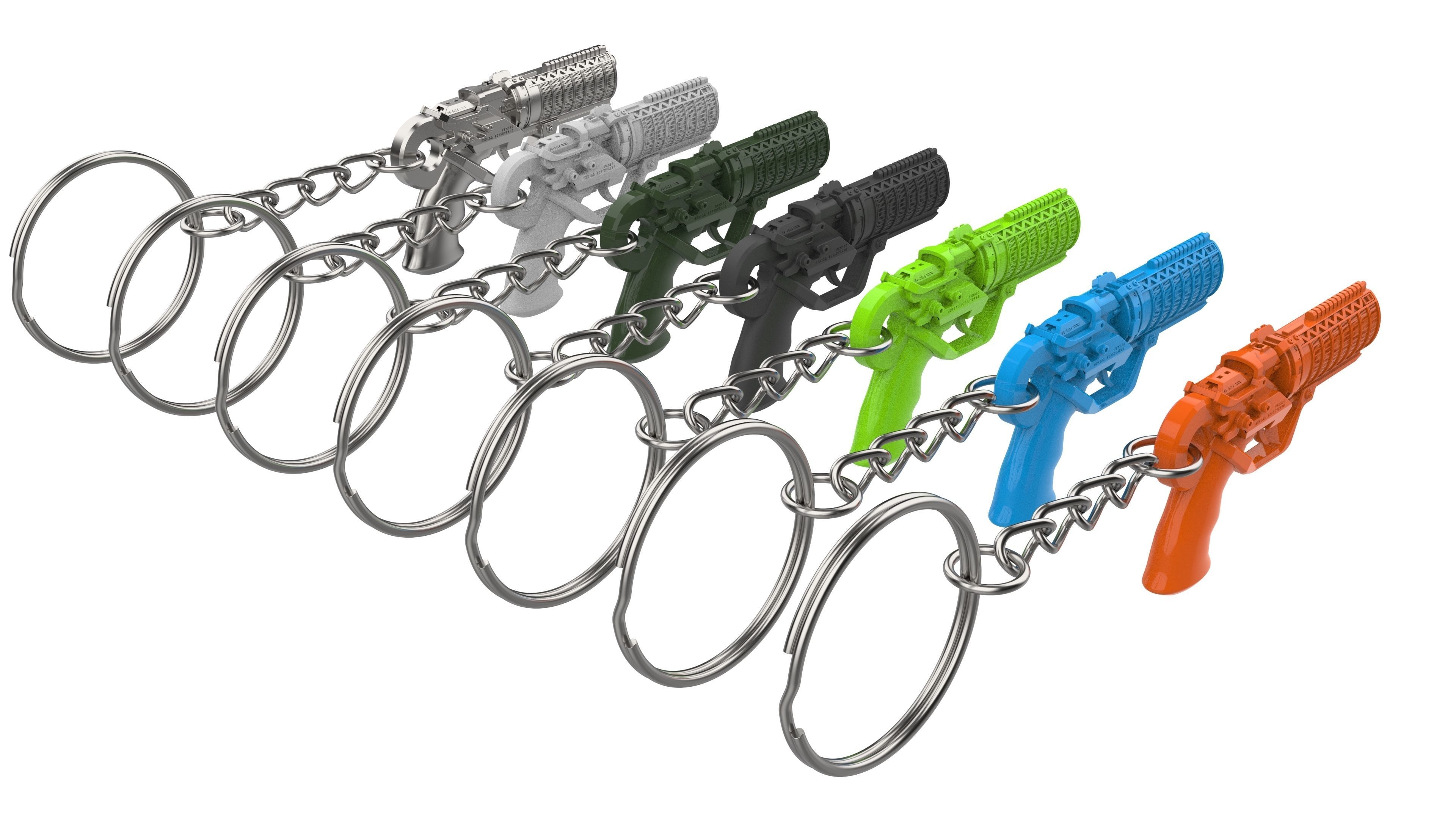 Keychain - Agent K Blaster - Blade Runner - Printable - STL 3D print model_10