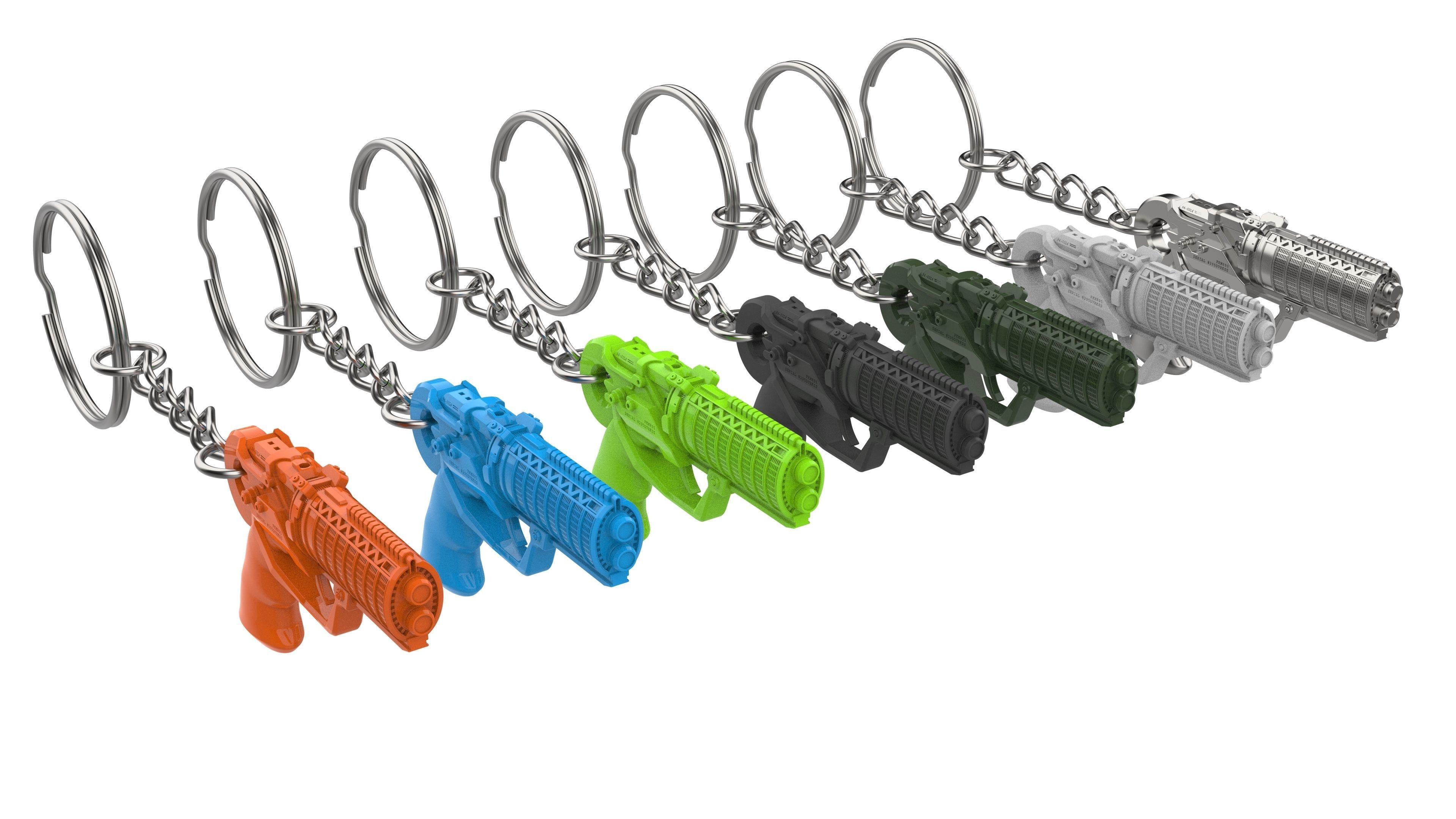 Keychain - Agent K Blaster - Blade Runner - Printable - STL 3D print model_13