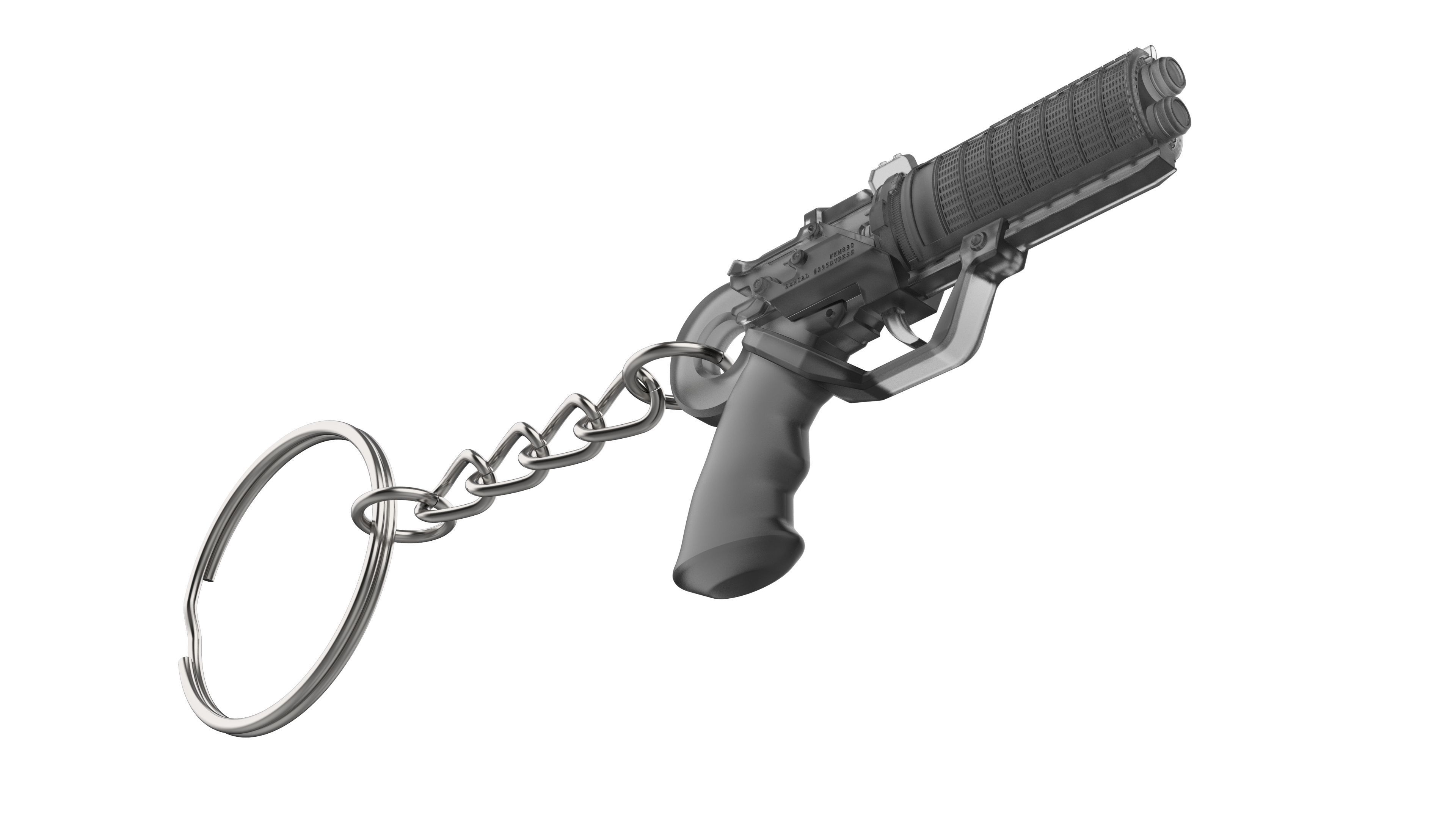 Keychain - Agent K Blaster - Blade Runner - Printable - STL 3D print model_3