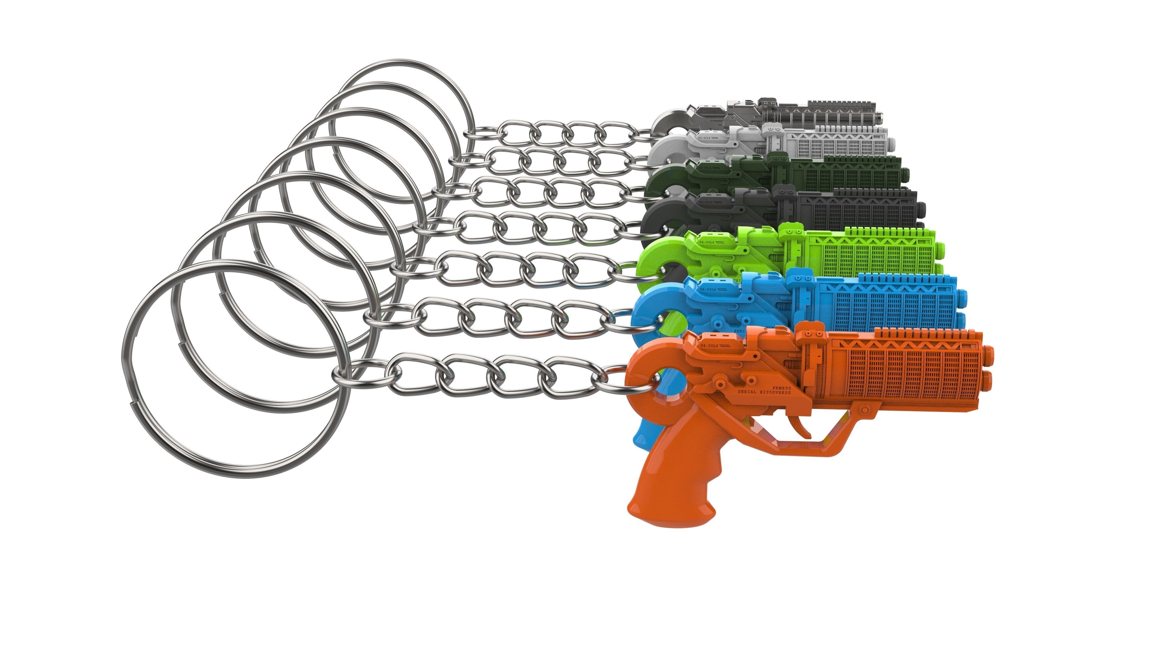 Keychain - Agent K Blaster - Blade Runner - Printable - STL 3D print model_8