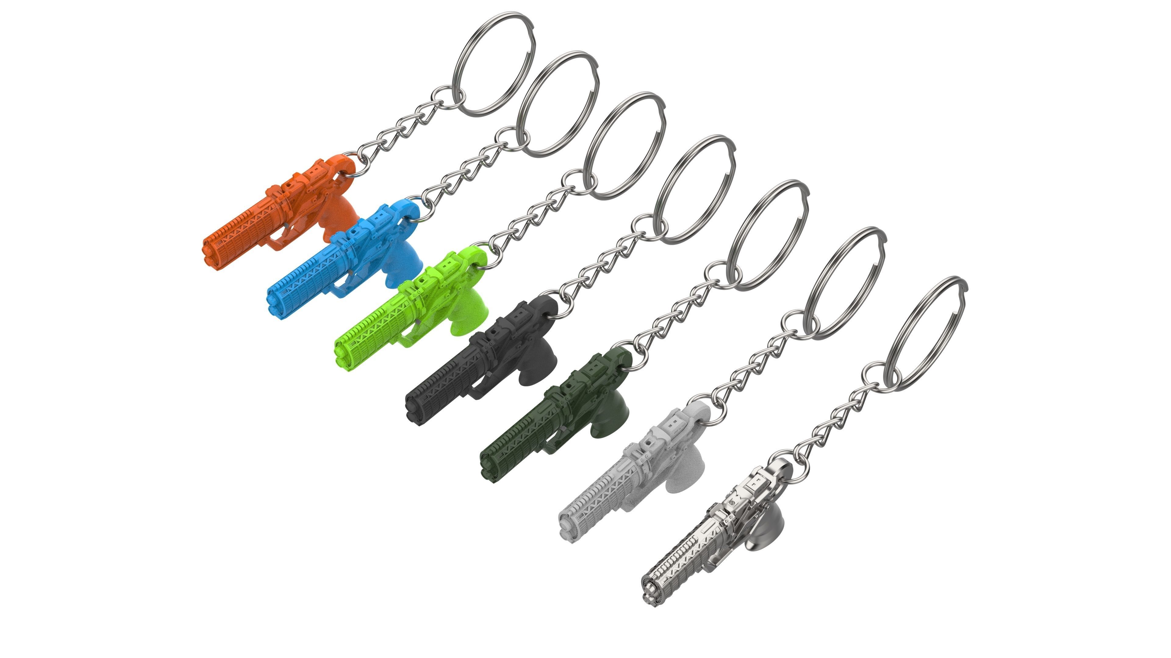 Keychain - Agent K Blaster - Blade Runner - Printable - STL 3D print model_15