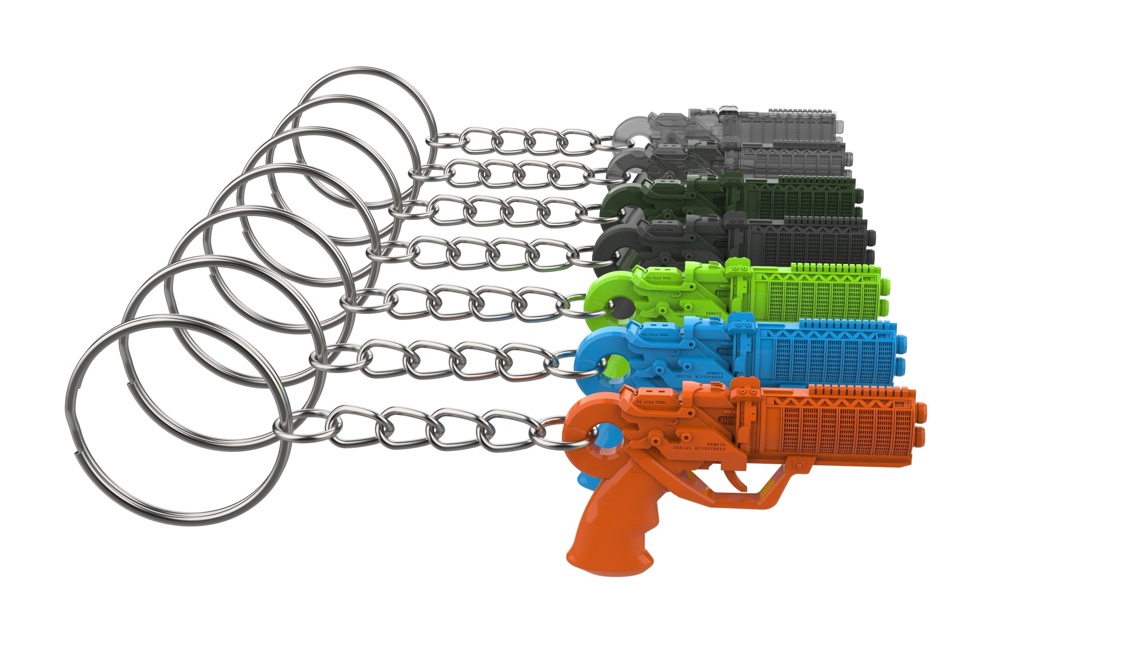 Keychain - Agent K Blaster - Blade Runner - Printable - STL 3D print model_21