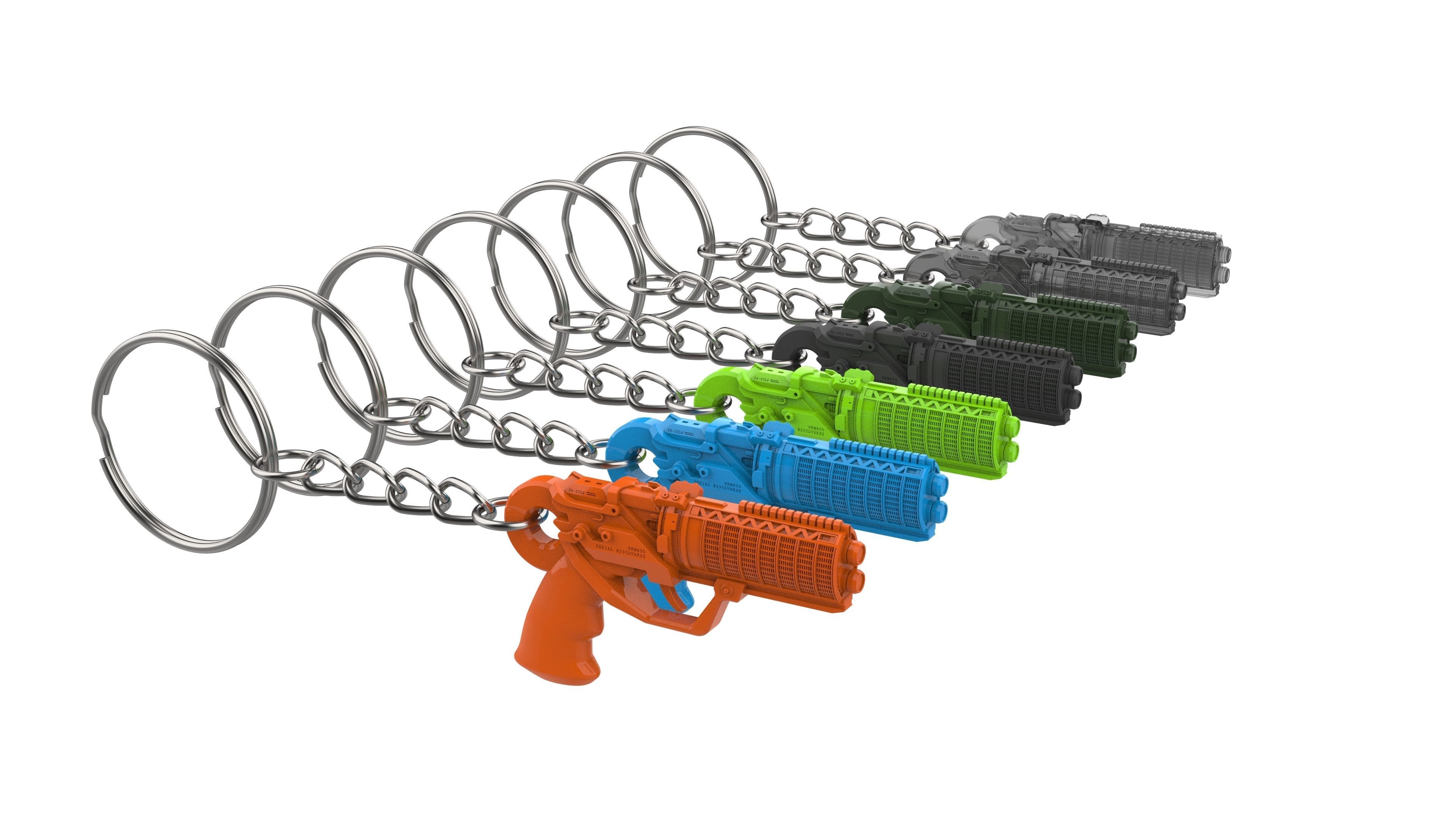 Keychain - Agent K Blaster - Blade Runner - Printable - STL 3D print model_11