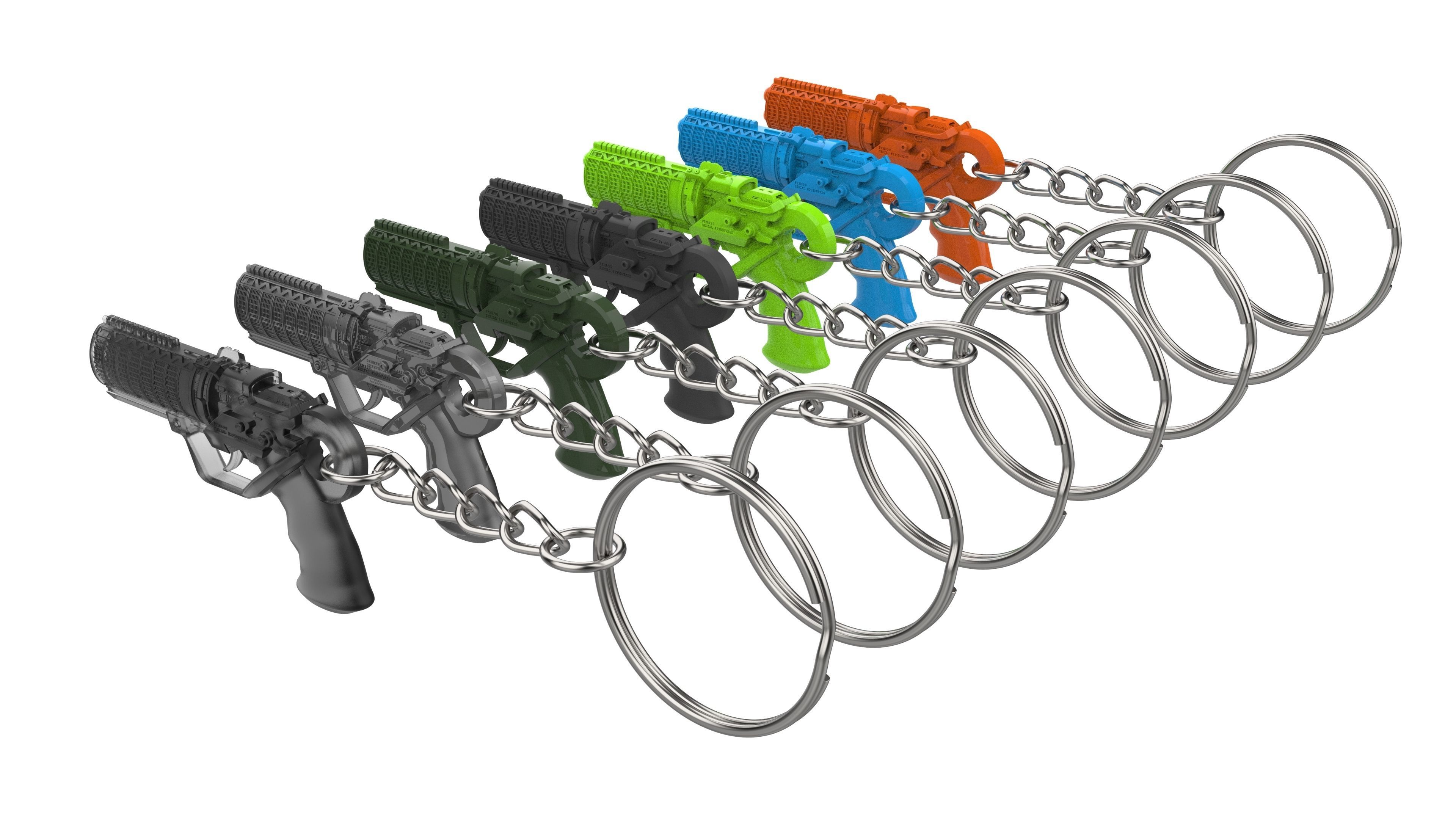 Keychain - Agent K Blaster - Blade Runner - Printable - STL 3D print model_14