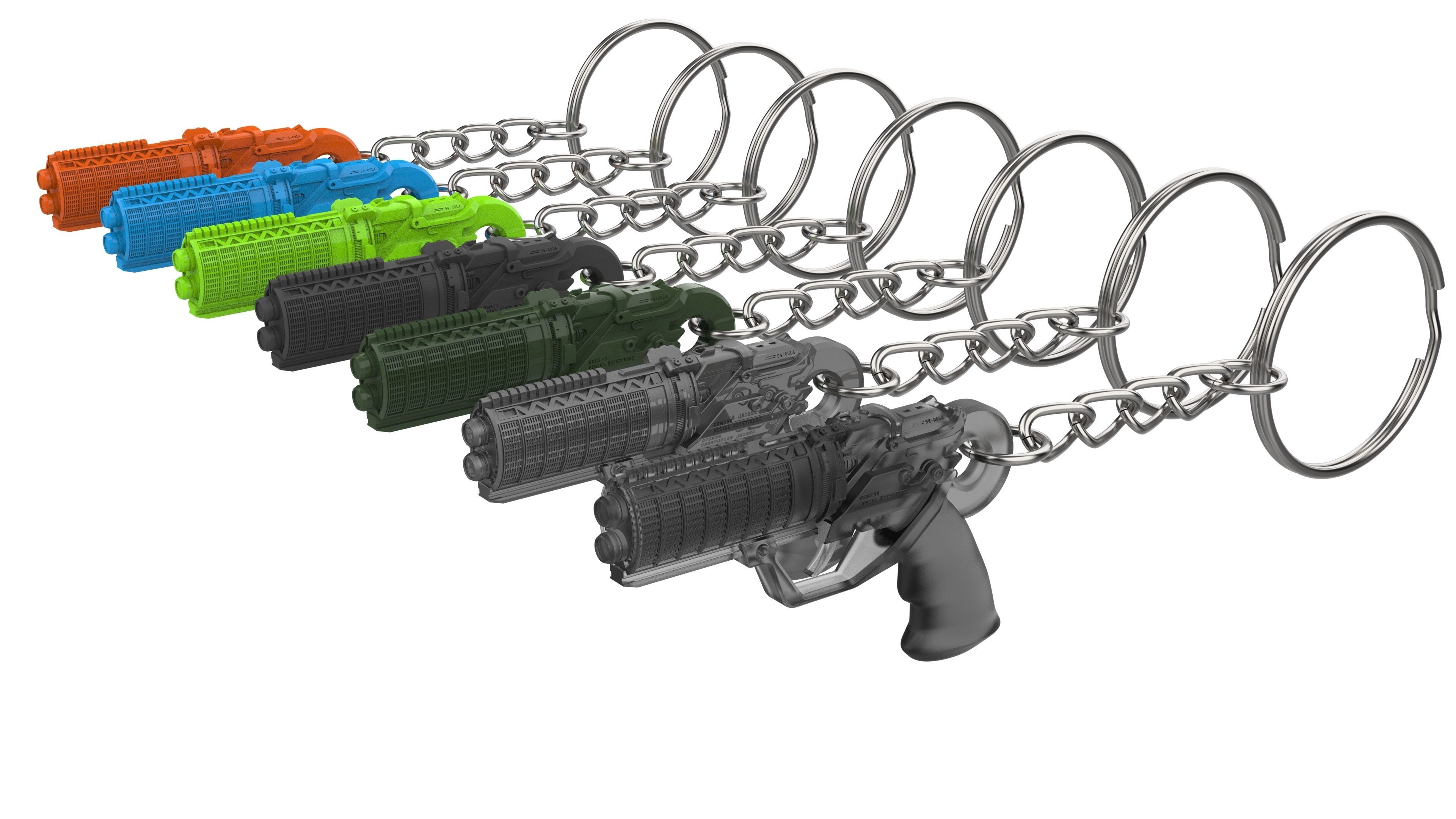 Keychain - Agent K Blaster - Blade Runner - Printable - STL 3D print model_12