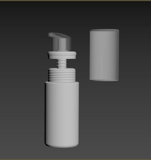 spray bottle 3d model Low-poly 3D model_1