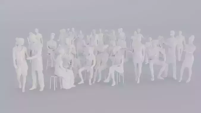 19 CAFE1 CAFE2 CASU1 CASU2 SITTING PEOPLE SCANS MAN WOMAN