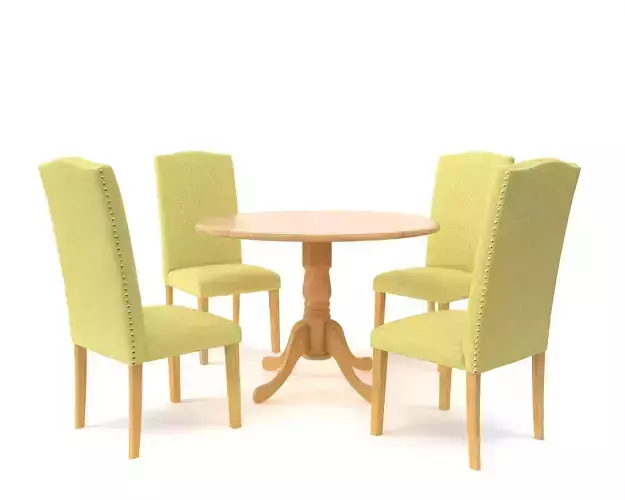 Dining Room Set Free 3D model