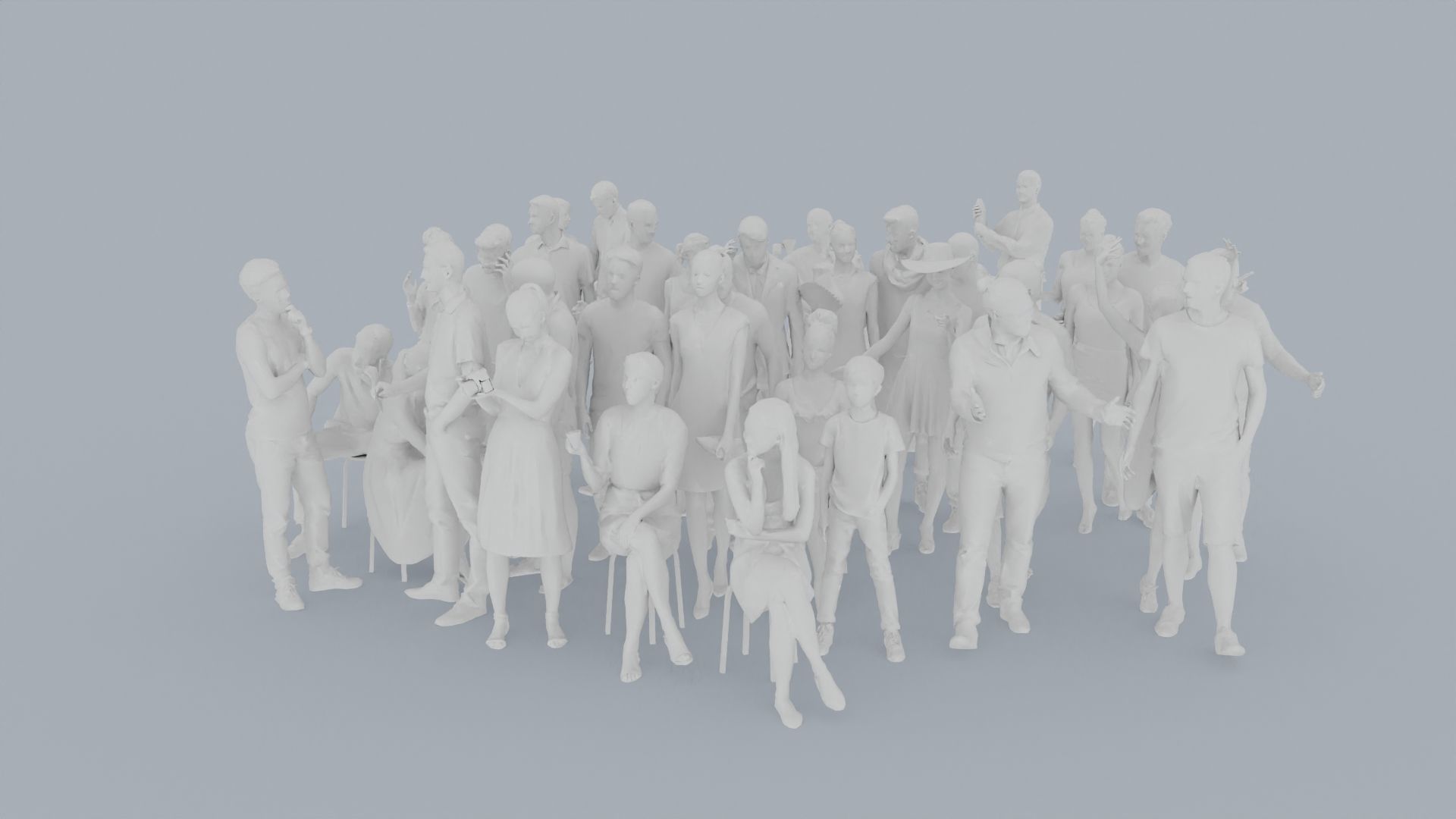 11 CASU1 SUMMER CASU2 CAFE1 SITTING PEOPLE SCANS MAN WOMAN 3D print model_2