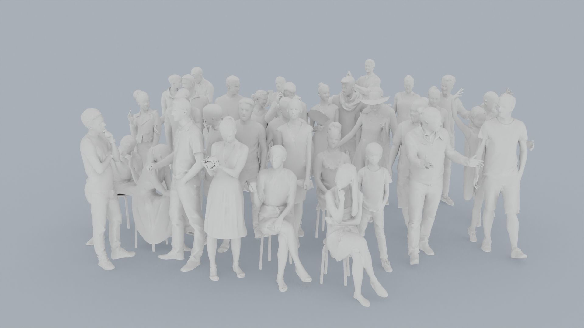 11 CASU1 SUMMER CASU2 CAFE1 SITTING PEOPLE SCANS MAN WOMAN 3D print model_1