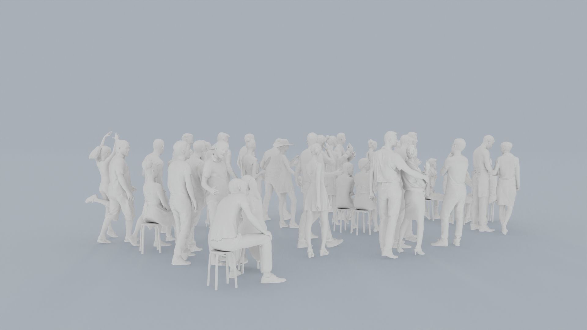 07 CASU1 CASU2 SUMMER01 CAFE1 SITTING PEOPLE SCANS MAN WOMAN 3D print model_9