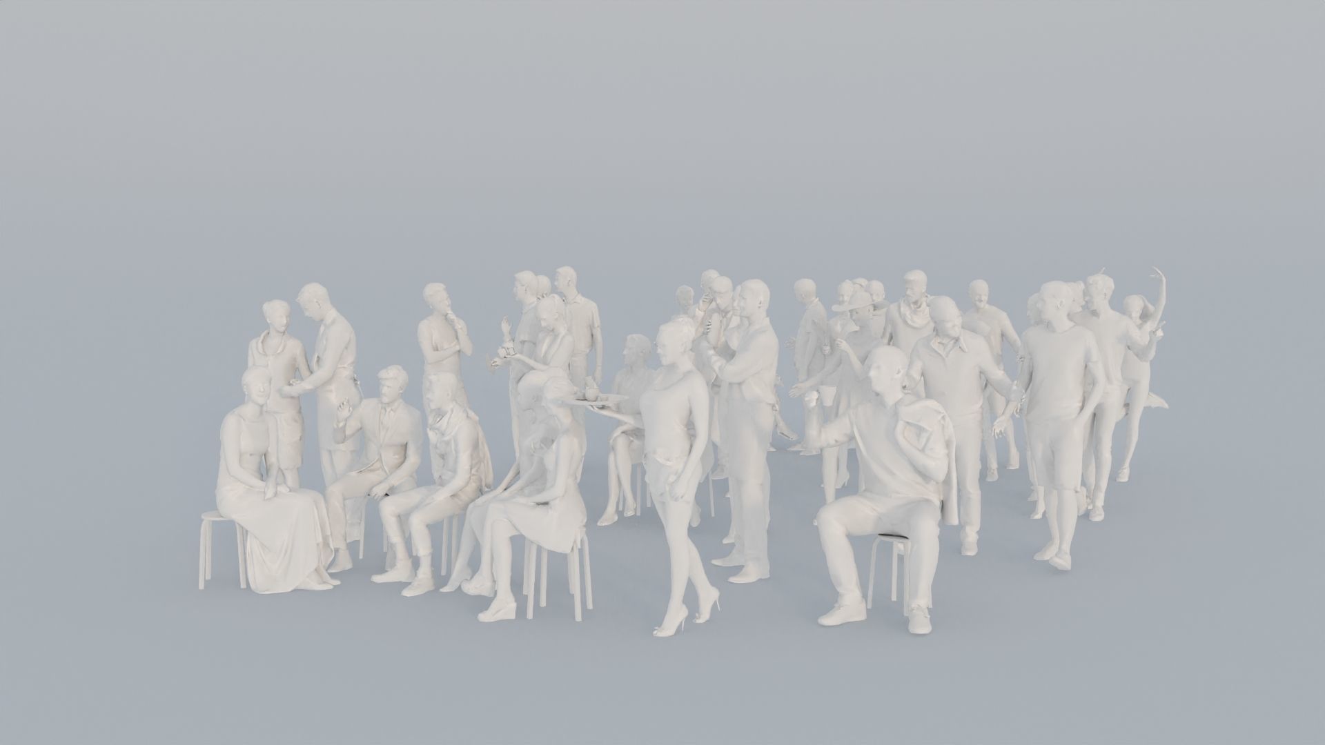 07 CASU1 CASU2 SUMMER01 CAFE1 SITTING PEOPLE SCANS MAN WOMAN 3D print model_2