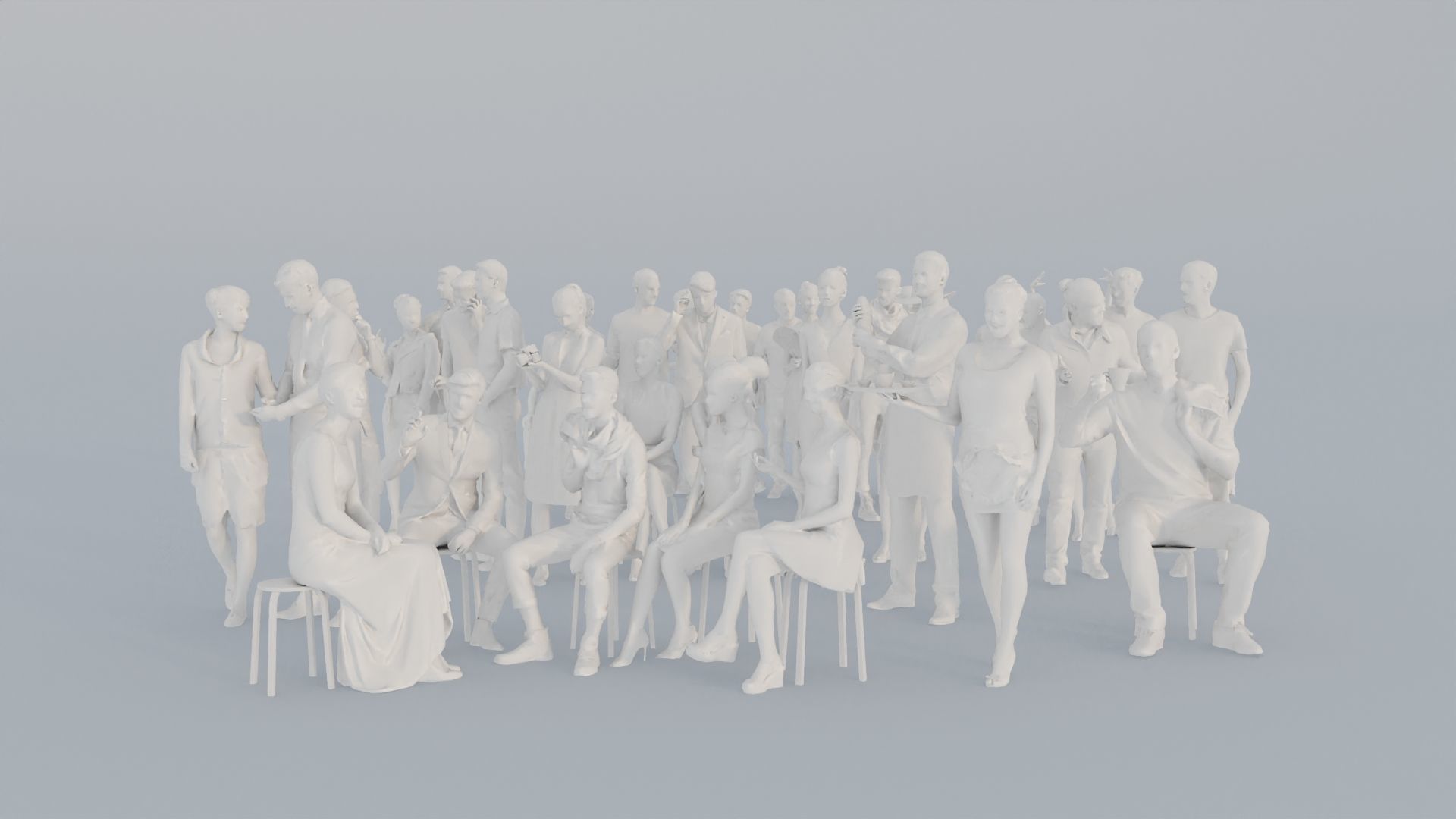 07 CASU1 CASU2 SUMMER01 CAFE1 SITTING PEOPLE SCANS MAN WOMAN 3D print model_1