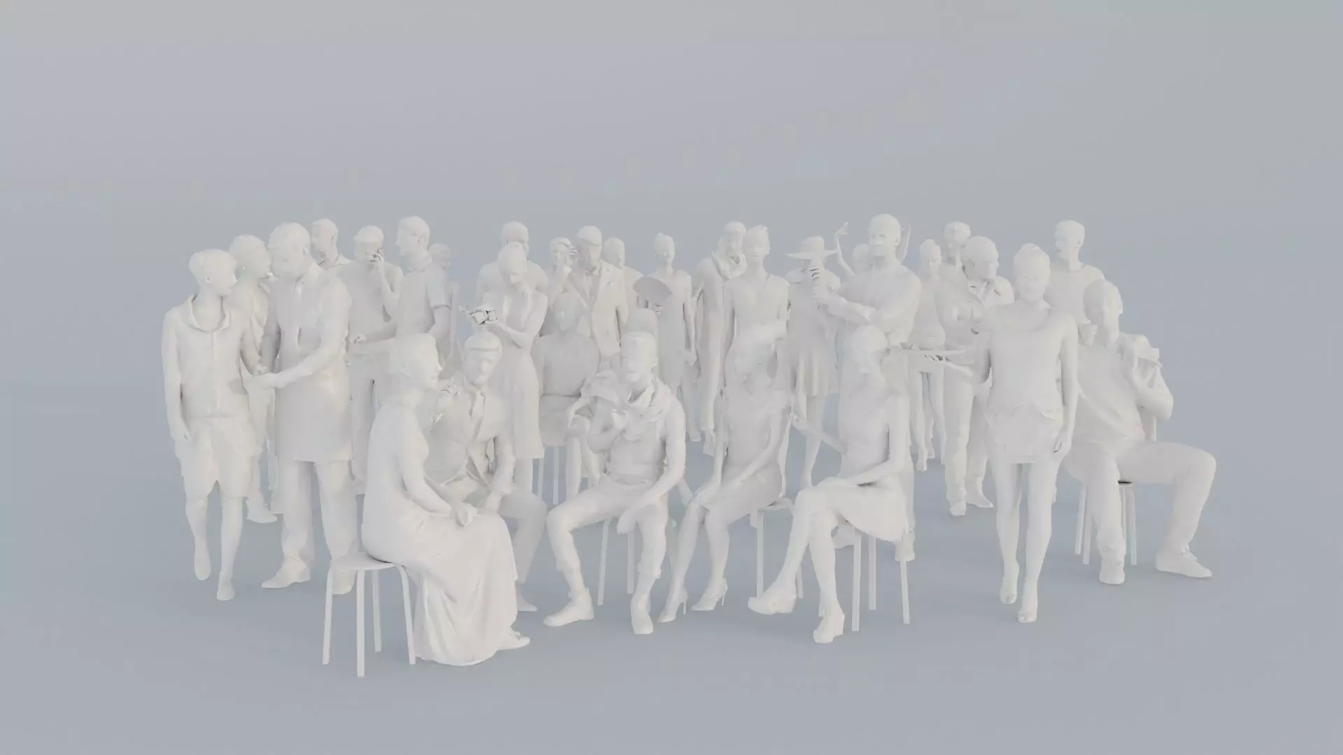 07 CASU1 CASU2 SUMMER01 CAFE1 SITTING PEOPLE SCANS MAN WOMAN 3D print model_0