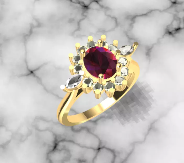 Oval ring Free 3D print model