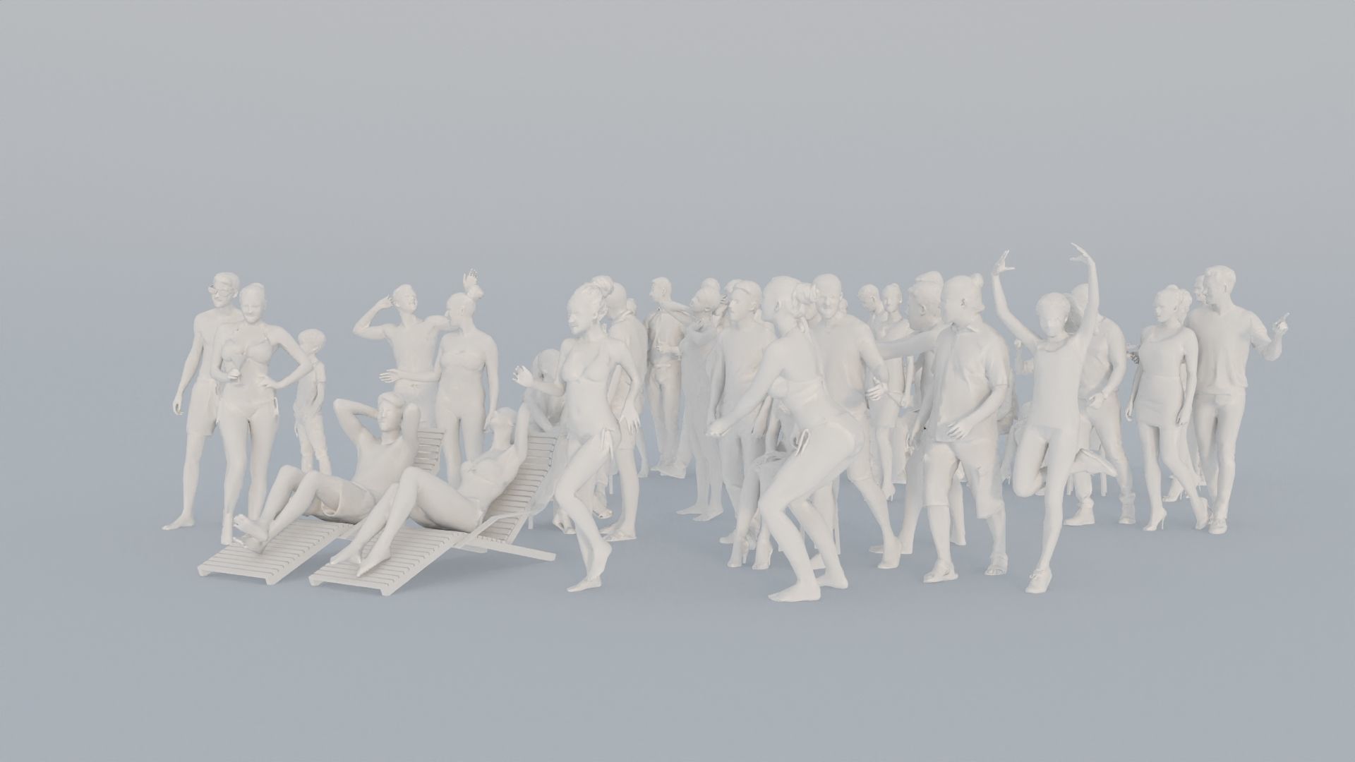 03 BEACH SUMMER CASU1 CAFE1 SITTING PEOPLE SCANS MAN WOMAN 3D print model_3