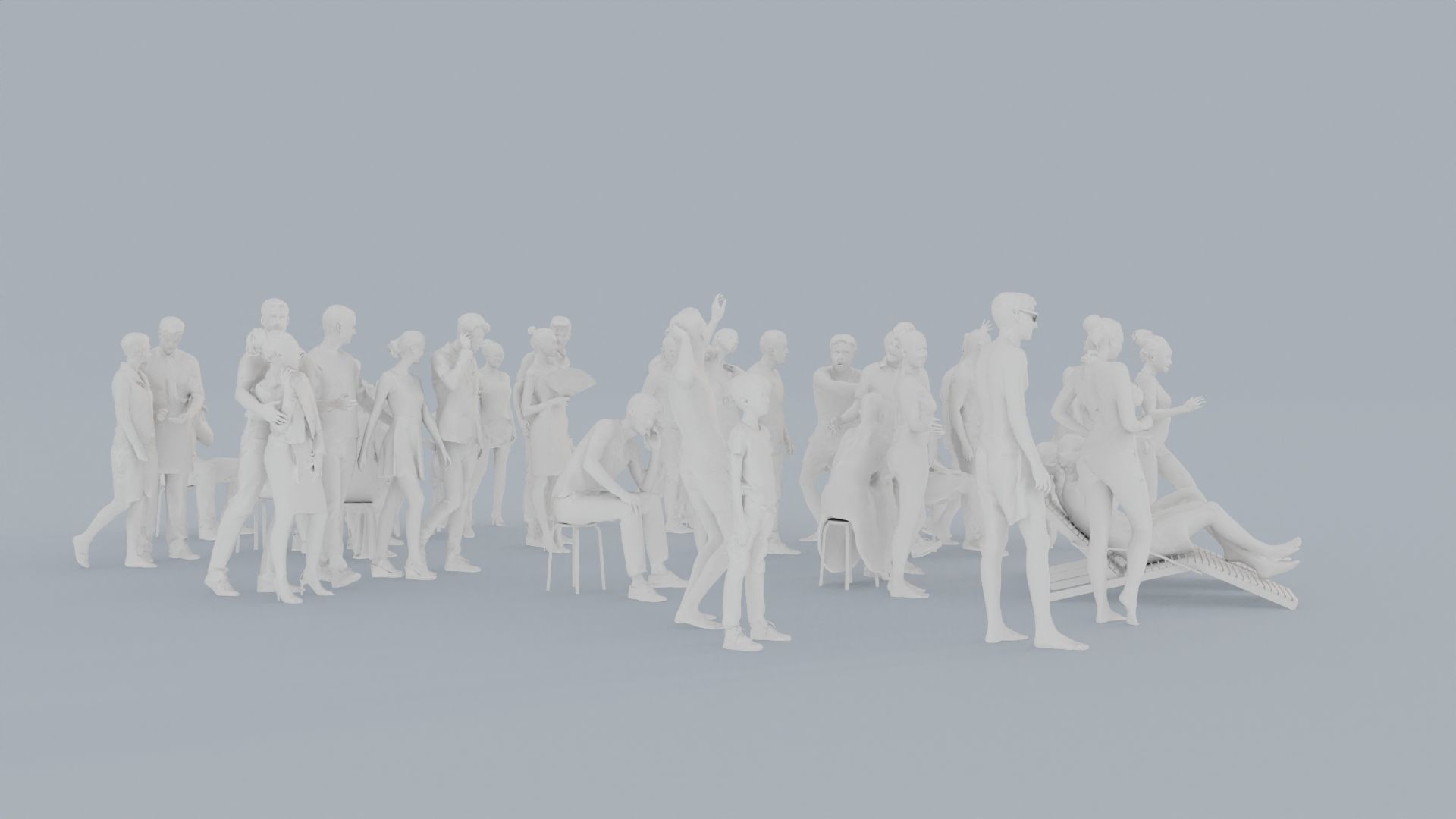 03 BEACH SUMMER CASU1 CAFE1 SITTING PEOPLE SCANS MAN WOMAN 3D print model_12