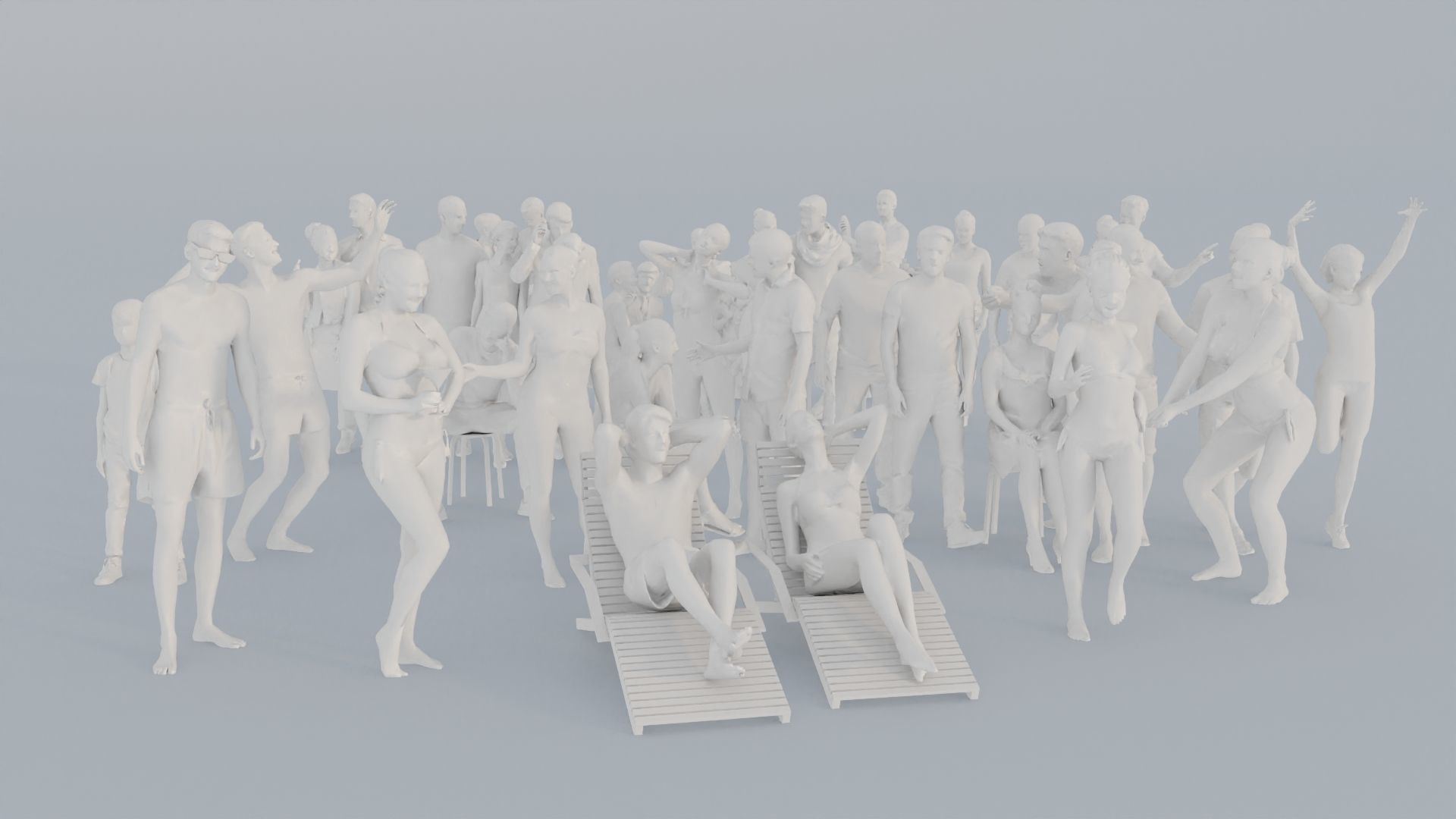 03 BEACH SUMMER CASU1 CAFE1 SITTING PEOPLE SCANS MAN WOMAN 3D print model_1