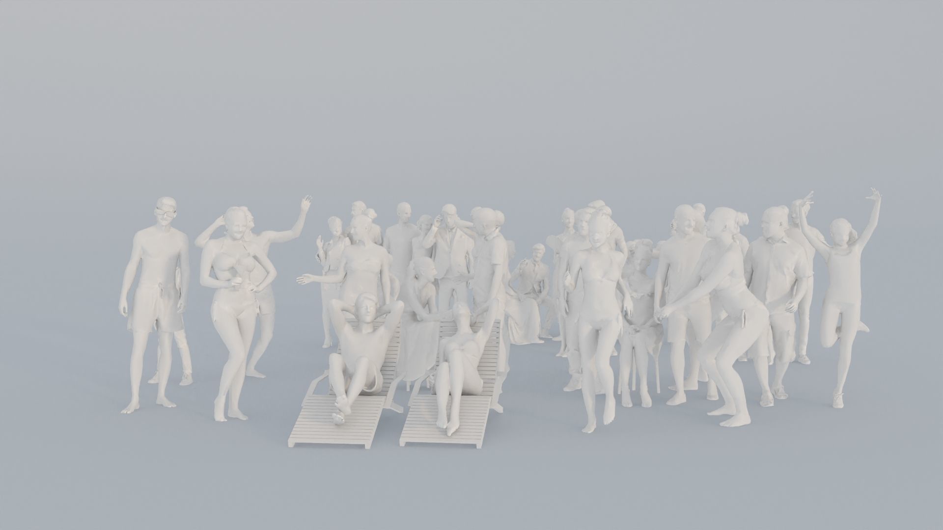 03 BEACH SUMMER CASU1 CAFE1 SITTING PEOPLE SCANS MAN WOMAN 3D print model_2