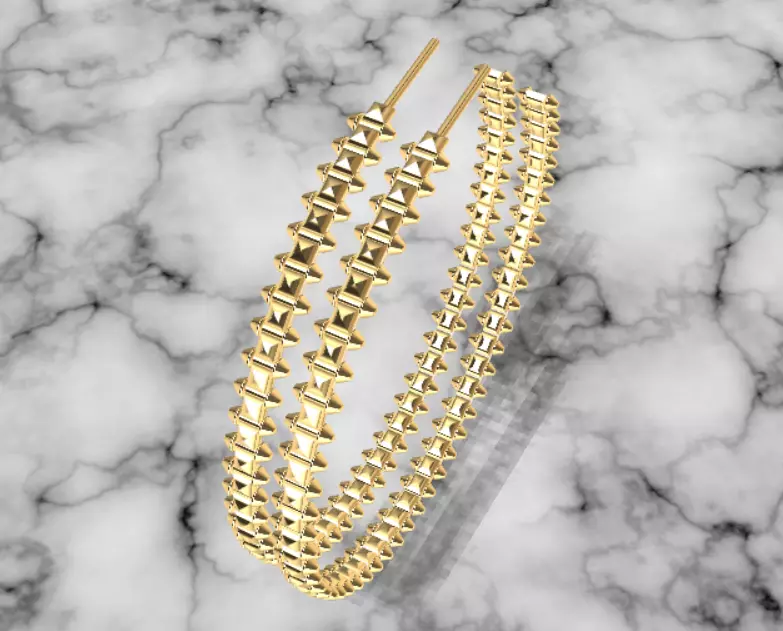 cartier earrings Free 3D print model
