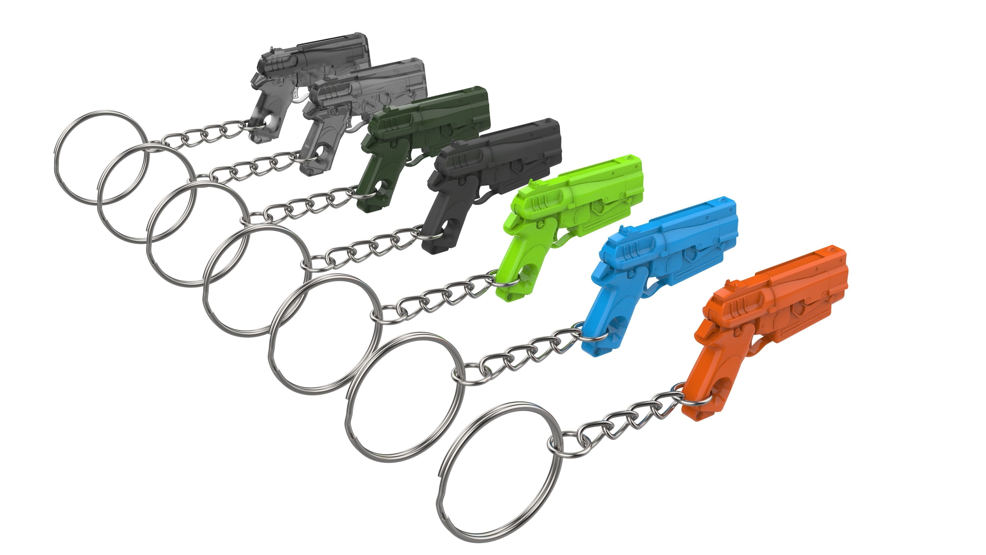 Keychain - 10mm Pistol - Fallout 4 - Printable - STL 3D print model_12