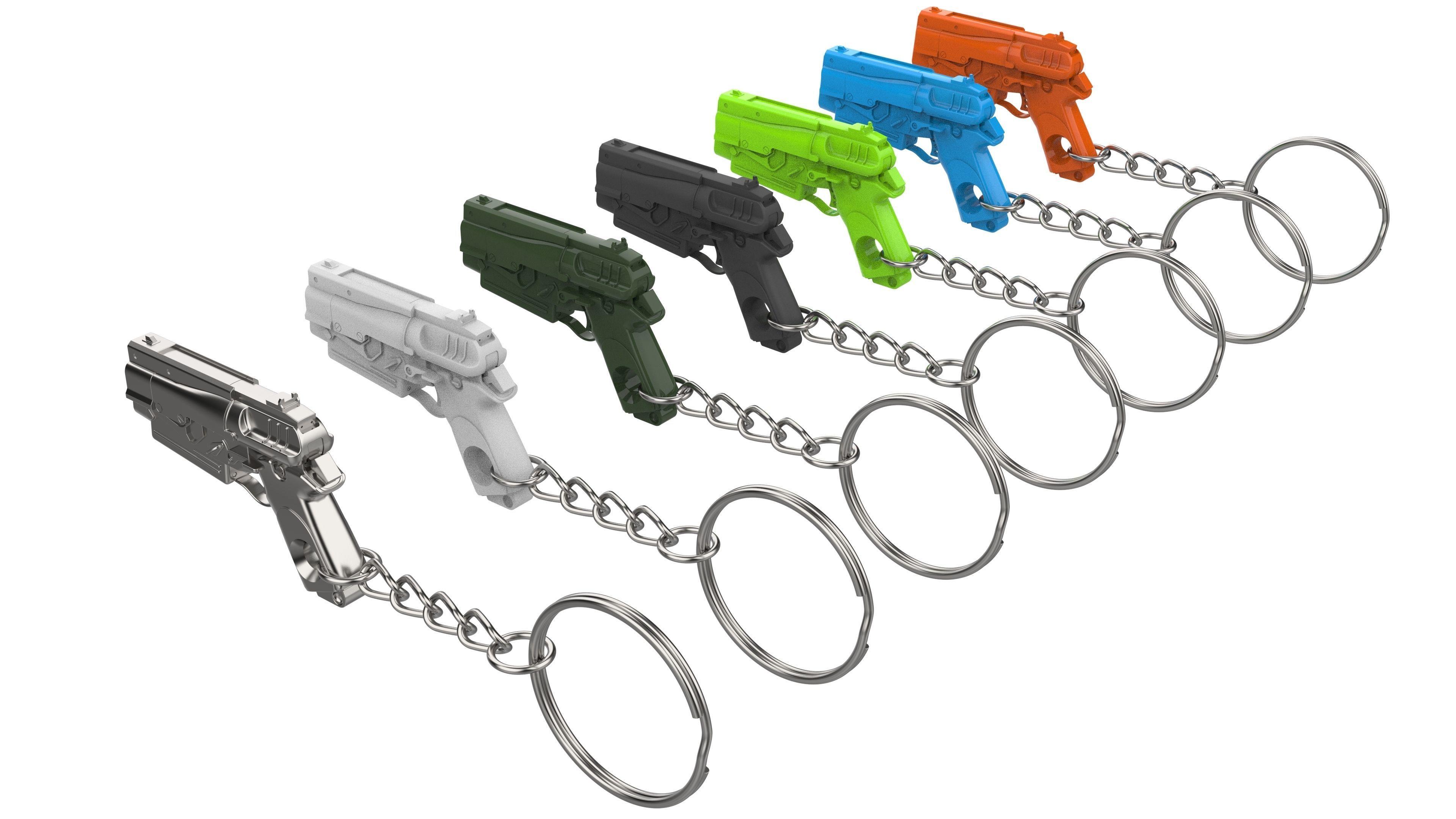 Keychain - 10mm Pistol - Fallout 4 - Printable - STL 3D print model_17