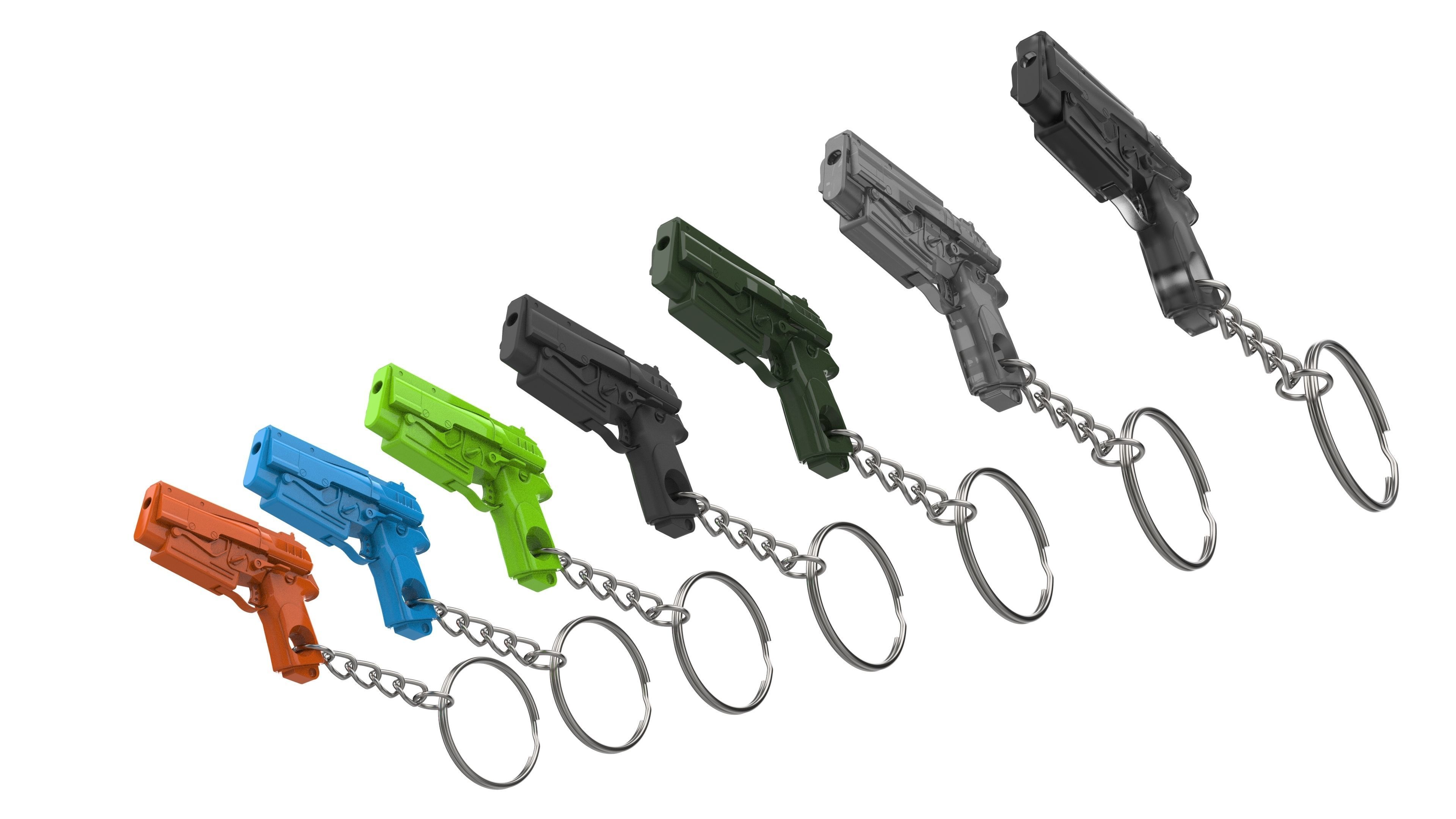 Keychain - 10mm Pistol - Fallout 4 - Printable - STL 3D print model_15