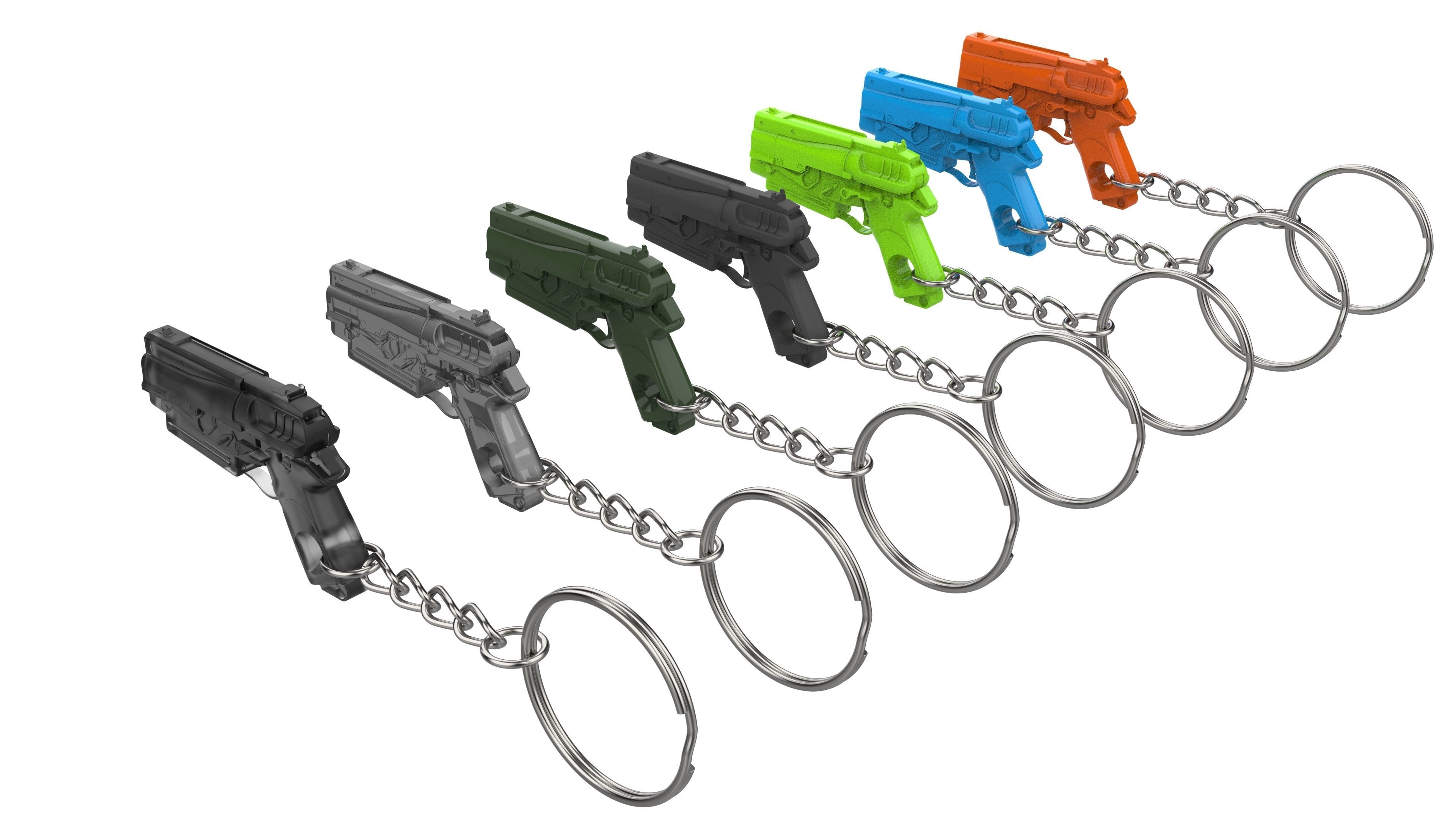 Keychain - 10mm Pistol - Fallout 4 - Printable - STL 3D print model_11