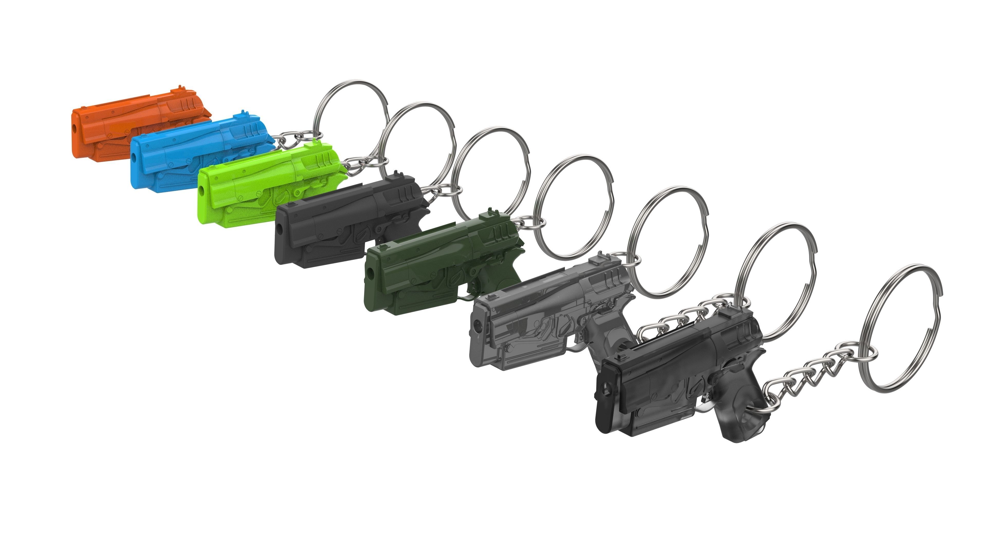 Keychain - 10mm Pistol - Fallout 4 - Printable - STL 3D print model_9