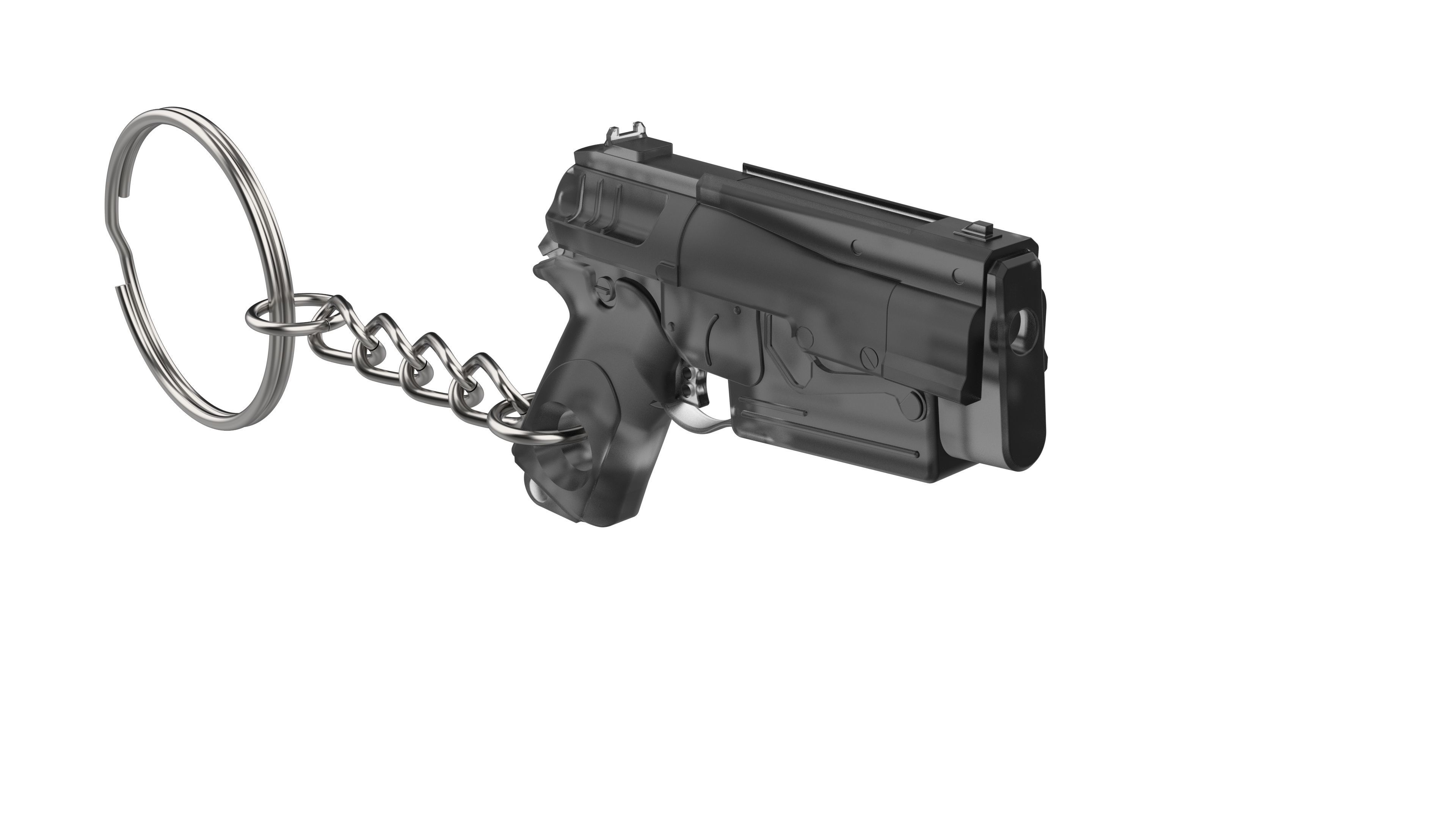 Keychain - 10mm Pistol - Fallout 4 - Printable - STL 3D print model_5
