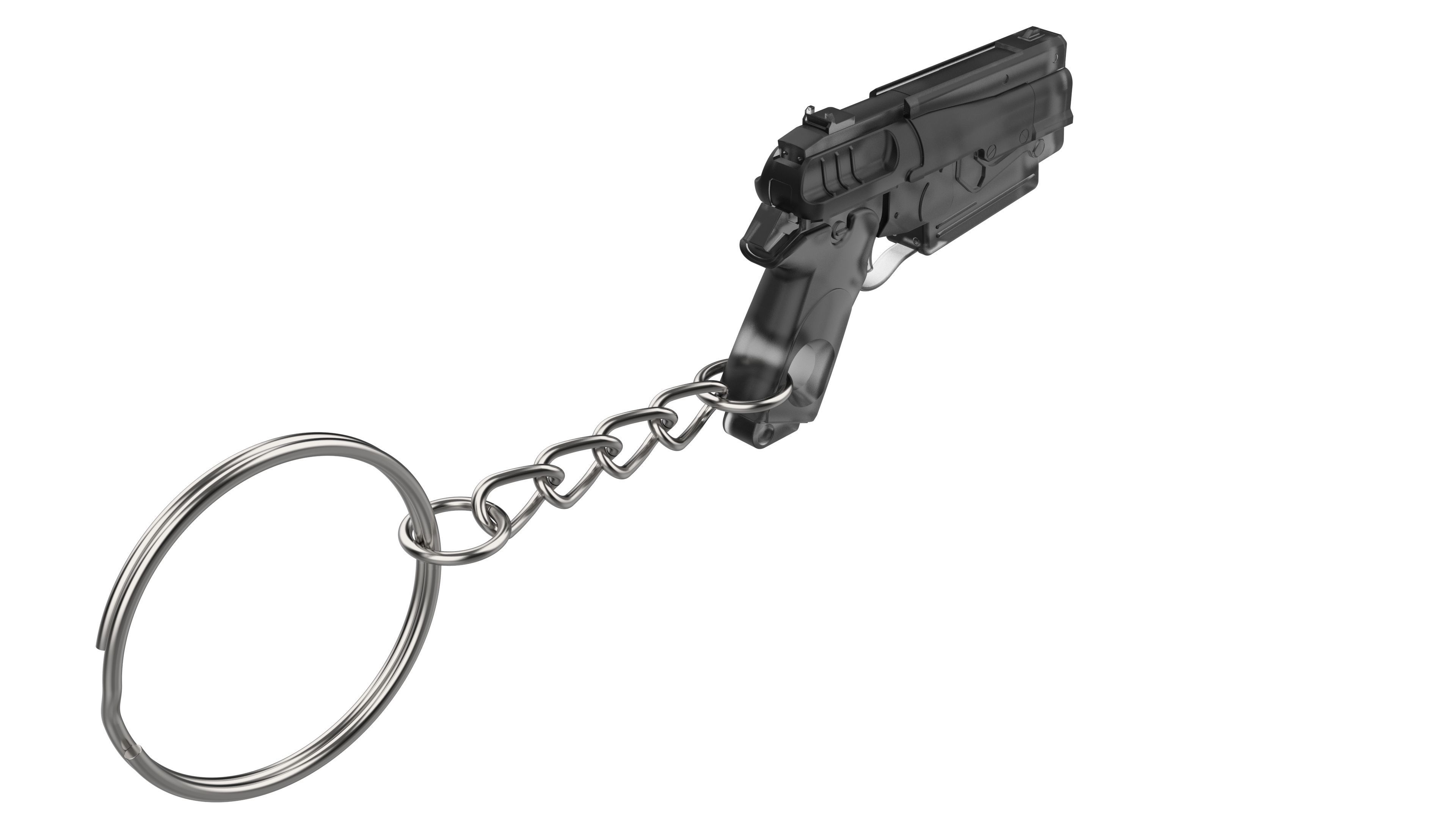 Keychain - 10mm Pistol - Fallout 4 - Printable - STL 3D print model_3