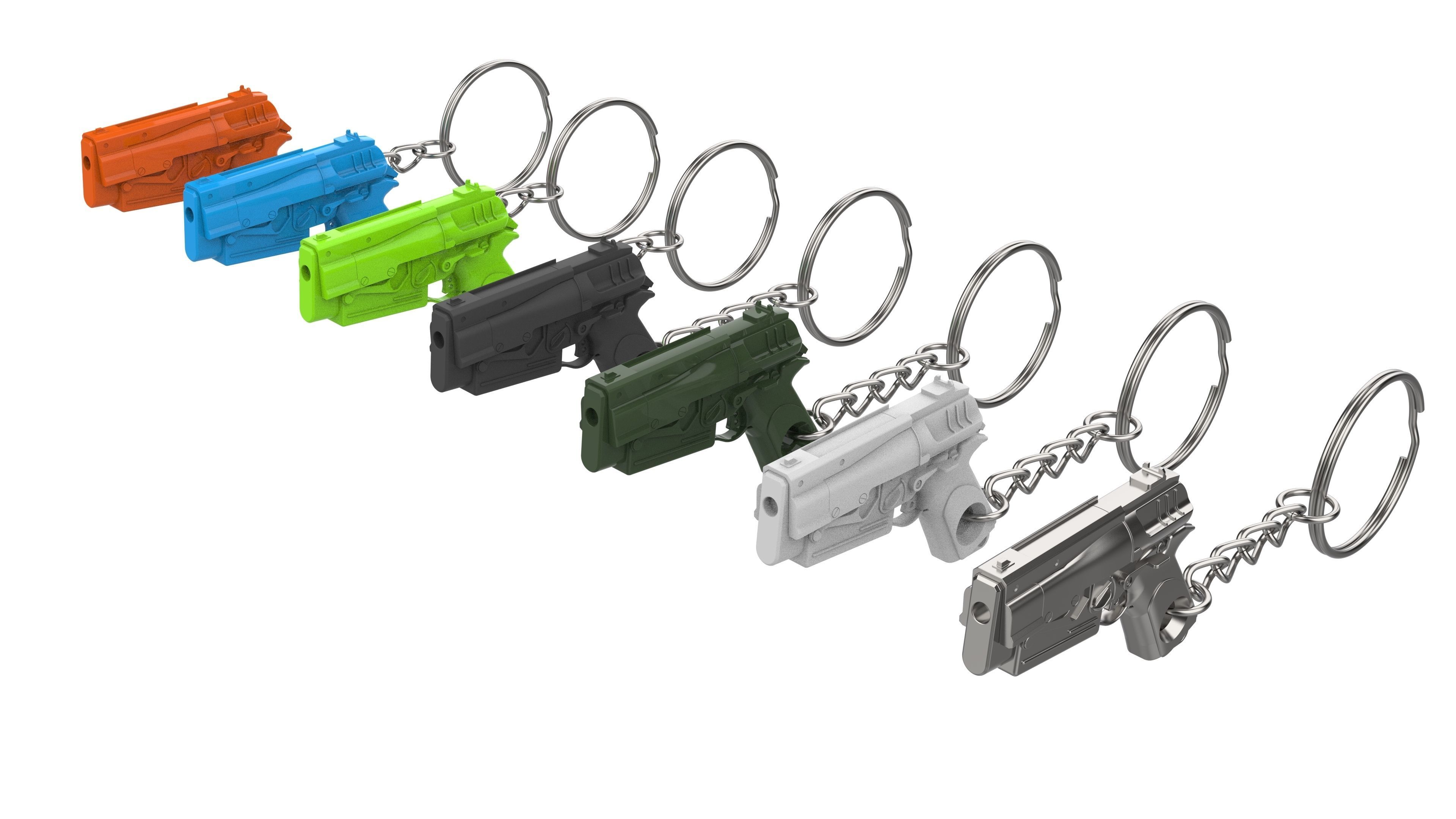 Keychain - 10mm Pistol - Fallout 4 - Printable - STL 3D print model_21